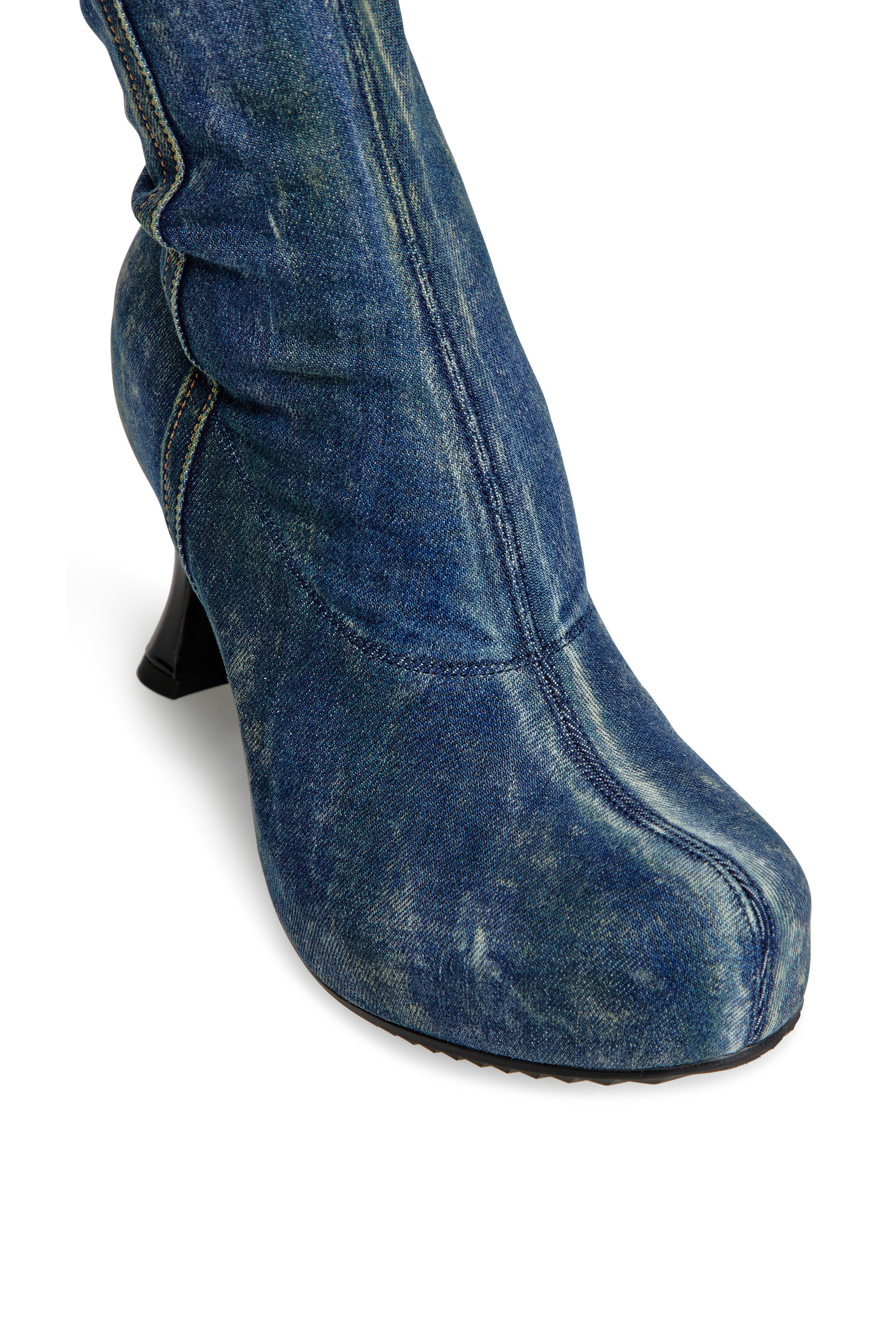 割引価格 D-WOODSTOCK TBT D-Woodstock-Over-the-knee boots in denim ブーツ