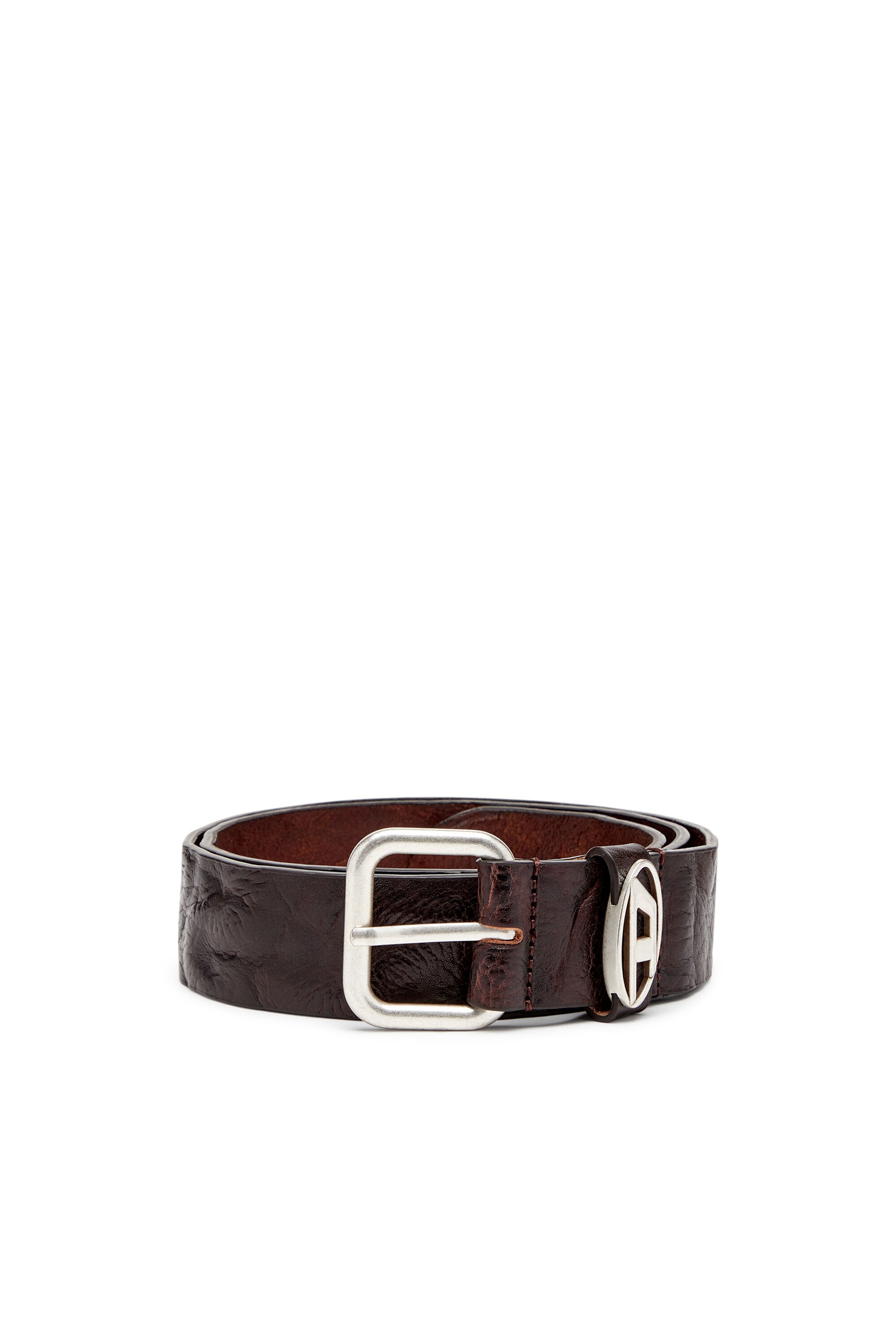 【特別訳あり特価】 D OVAL B-1DR LOOP belt leather wrinkled Logo-plaque 小物