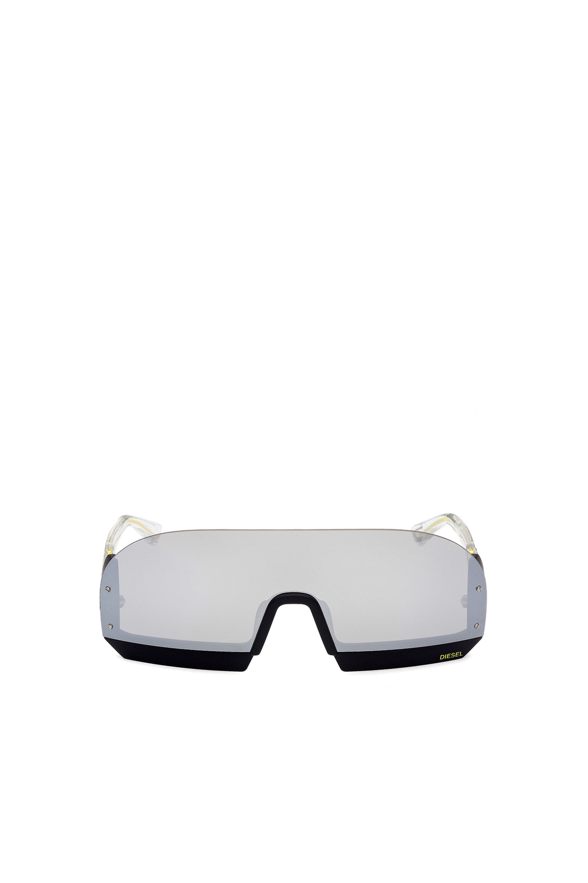 Diesel - DL0336, Male's Shield design with rimless injection-molded construction in ホワイト - 1
