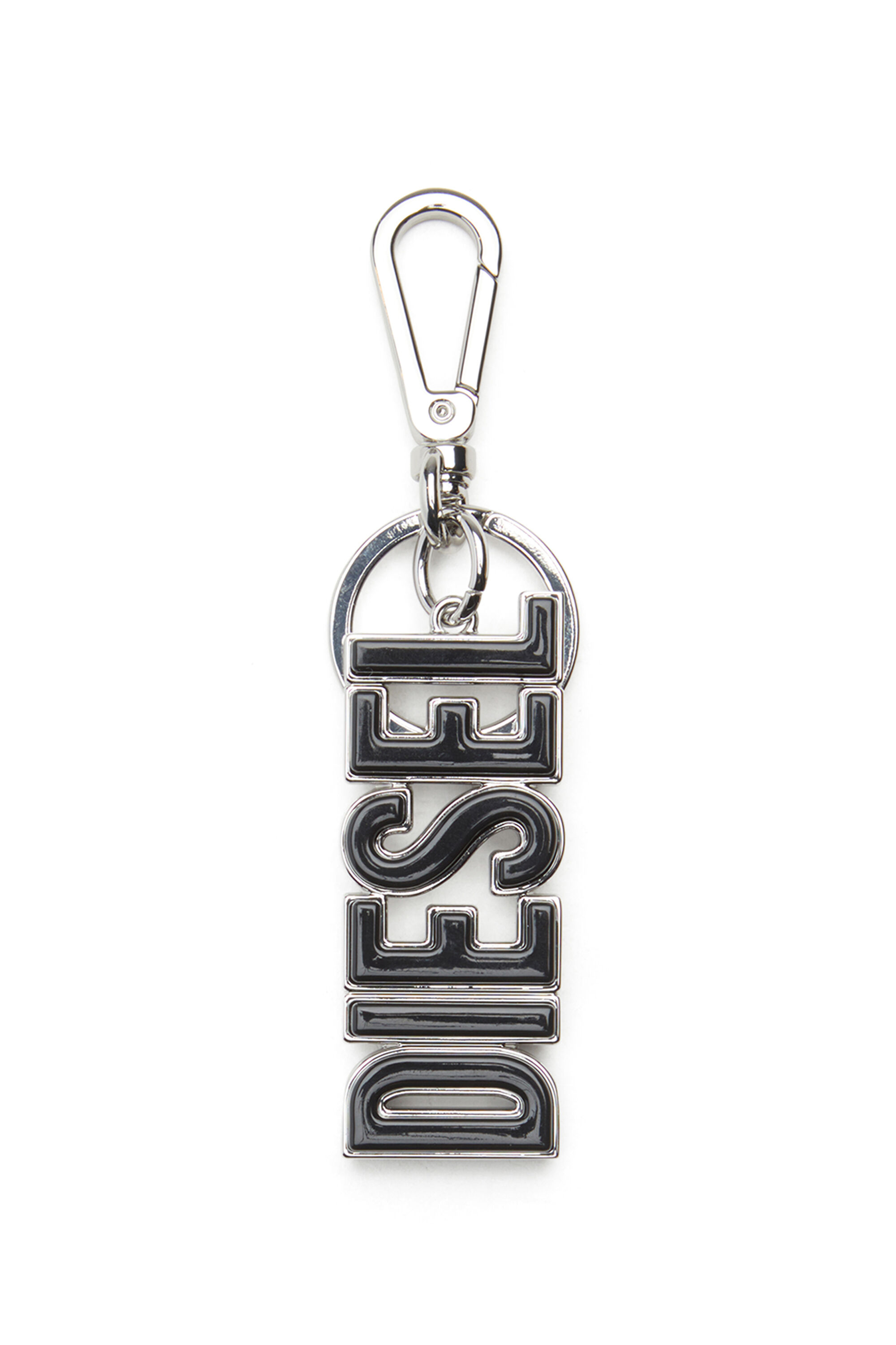Diesel - DSL 3D KEY RING, Male's キーチャーム in ブラック/シルバー - 1