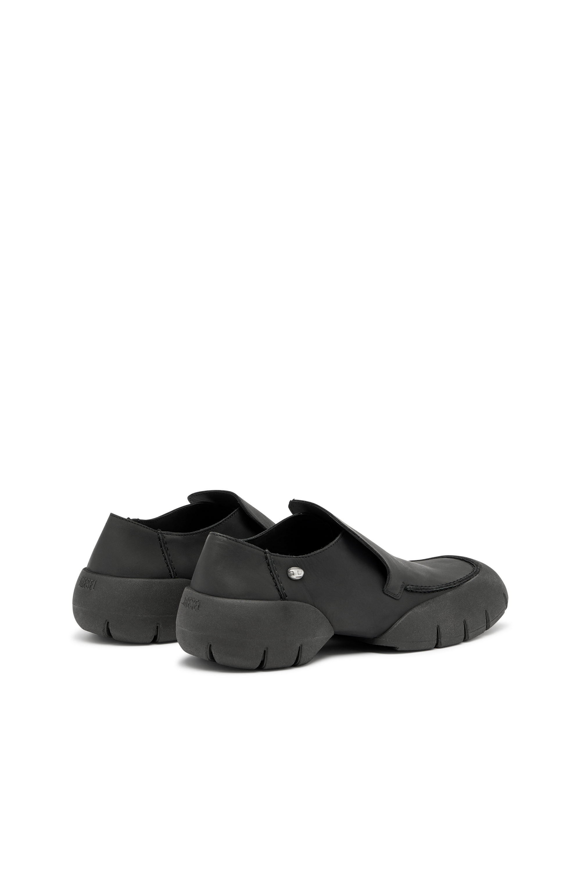 Diesel - D-MATHIEU SC, Male's D-Mathieu-Brushed leather loafer with rubber sole in ブラック - 3