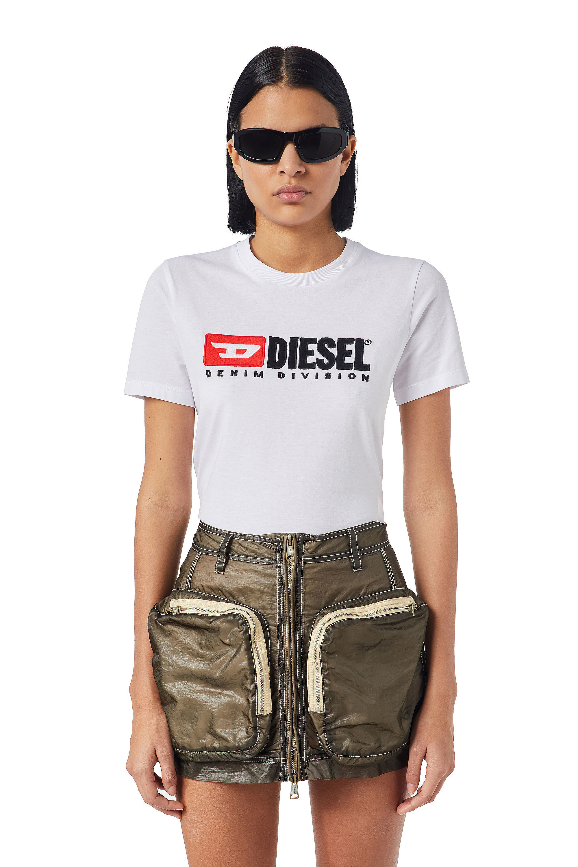 Diesel - T-REG-DIV, Female's 半袖 Tシャツ in ホワイト - 3