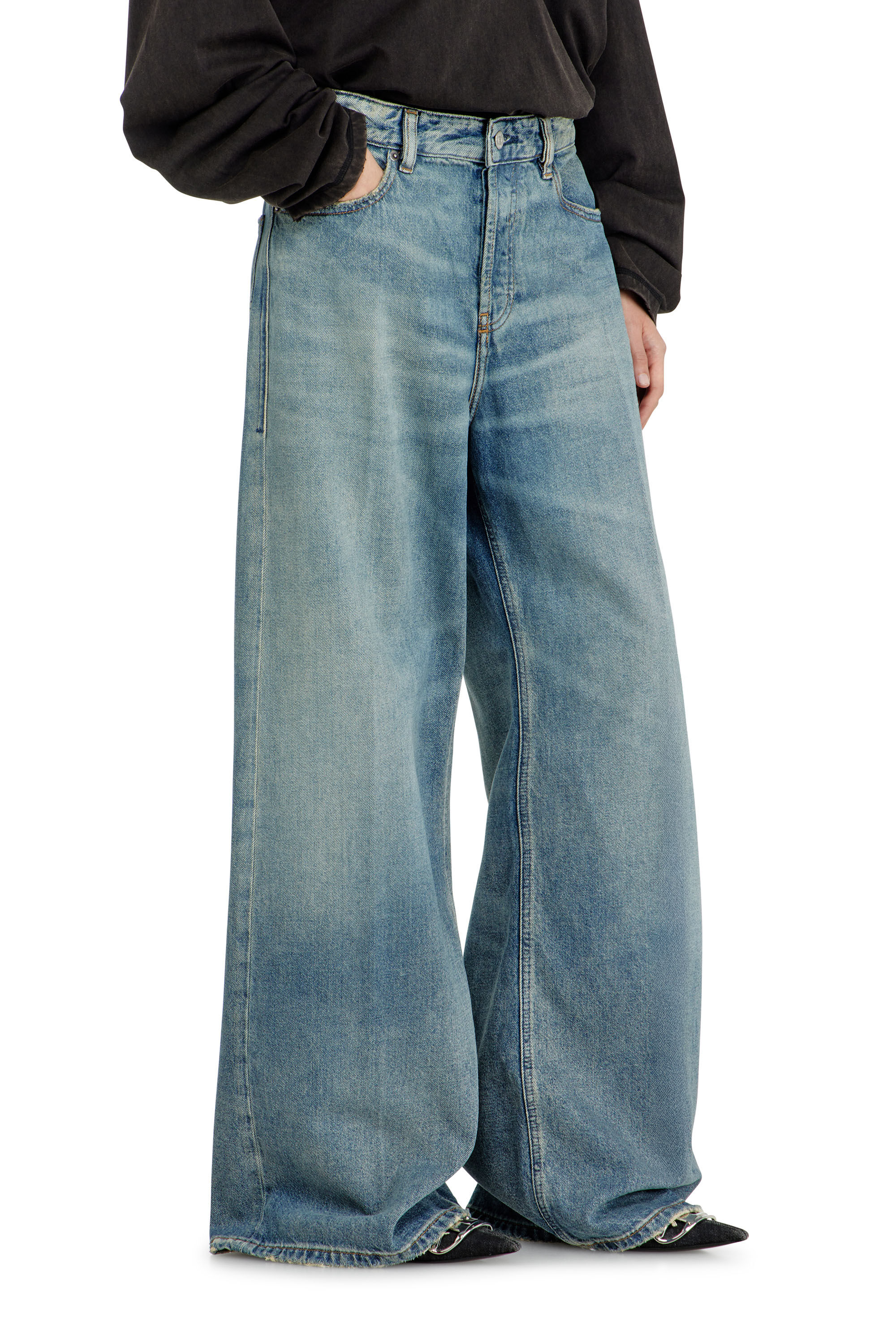 Relaxed Jeans ローウエスト 1996 D-Sire | ミディアムブルー