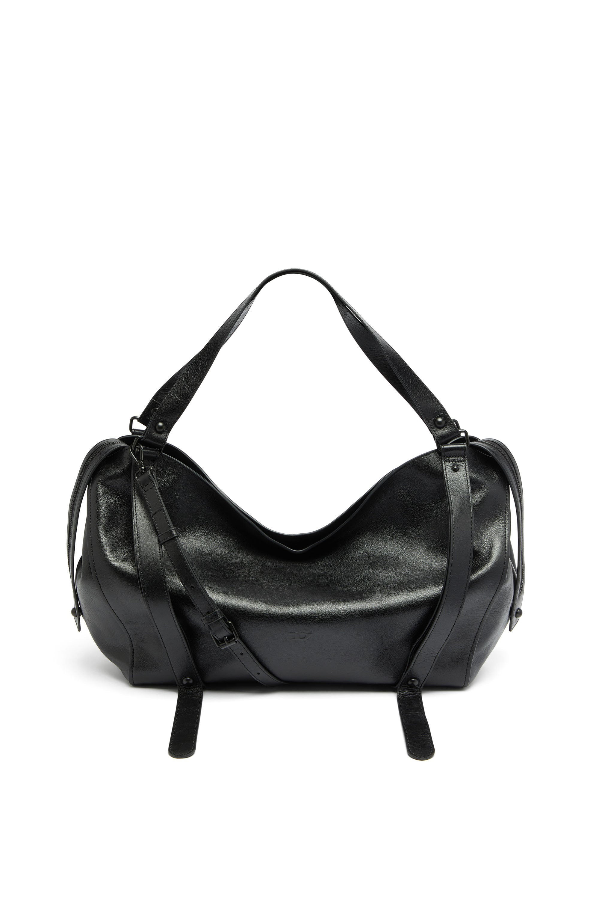Diesel - D-ONE TOPHANDLE L, Unisex's D-One-Large top-handle bag in leather in ブラック - 1