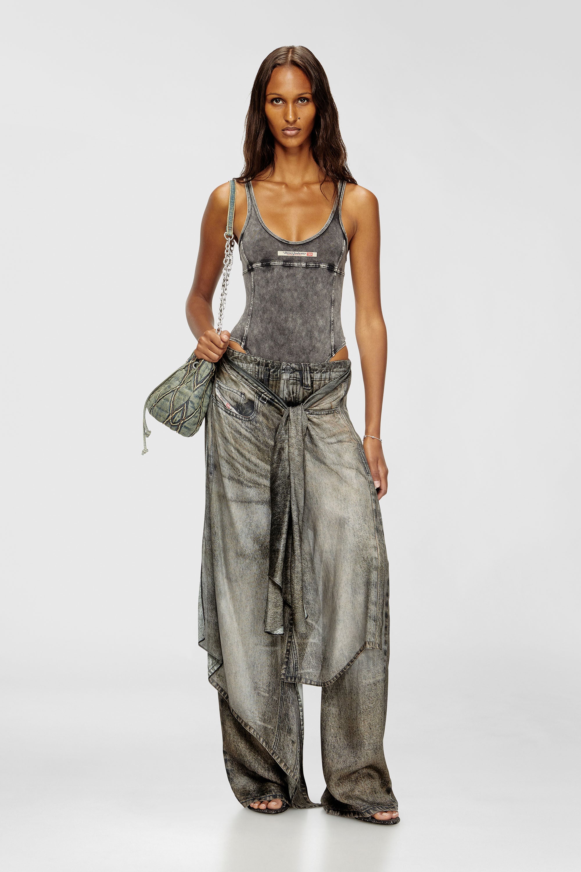 Diesel - PHOEBE-DNM, Female's ボディスーツ in ダークグレー - 6