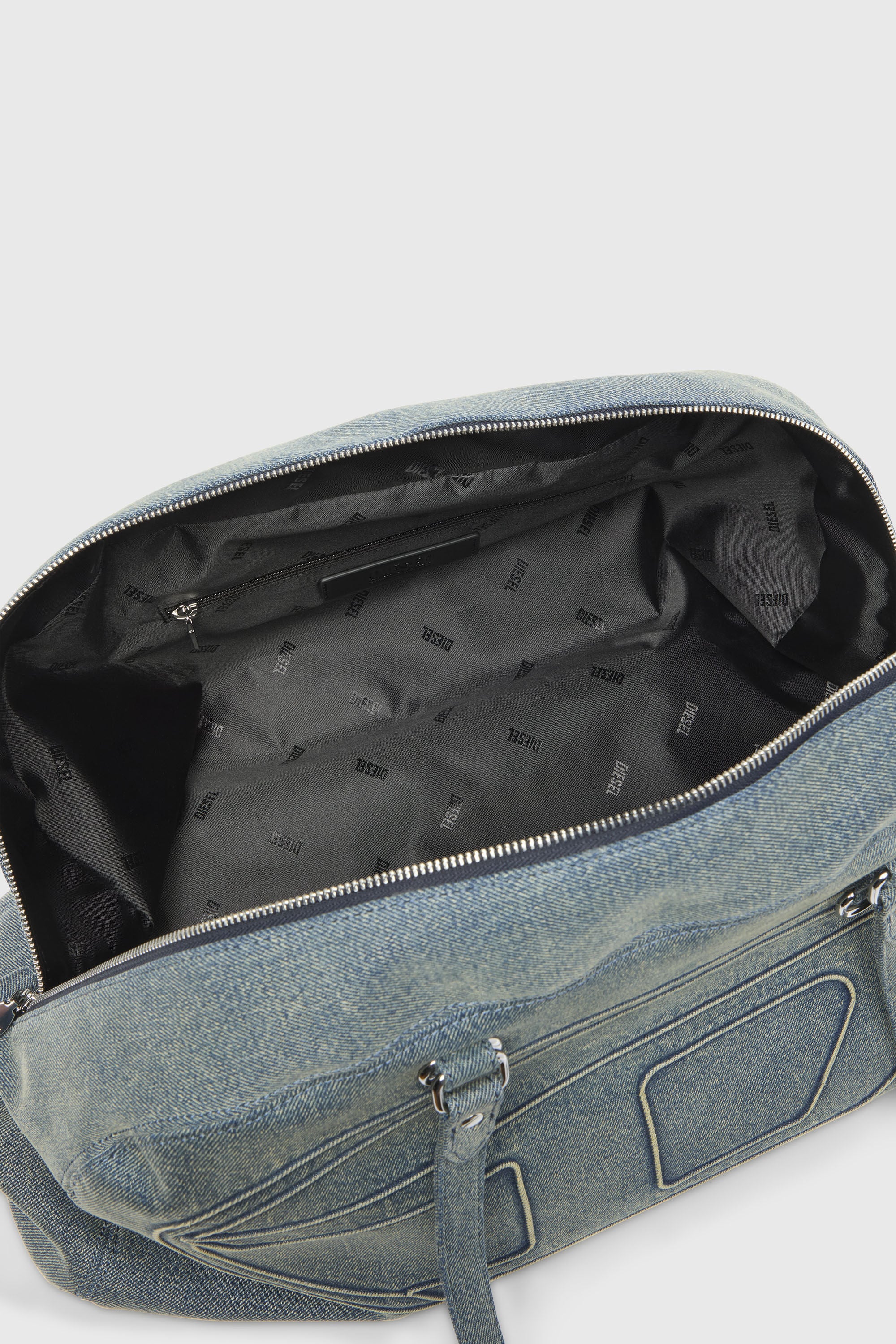 Diesel - 1DR DOME SOFT DUFFLE XL, Unisex's 1DR Dome-Duffle bag in denim with Oval D logo in ライトブルー - 5