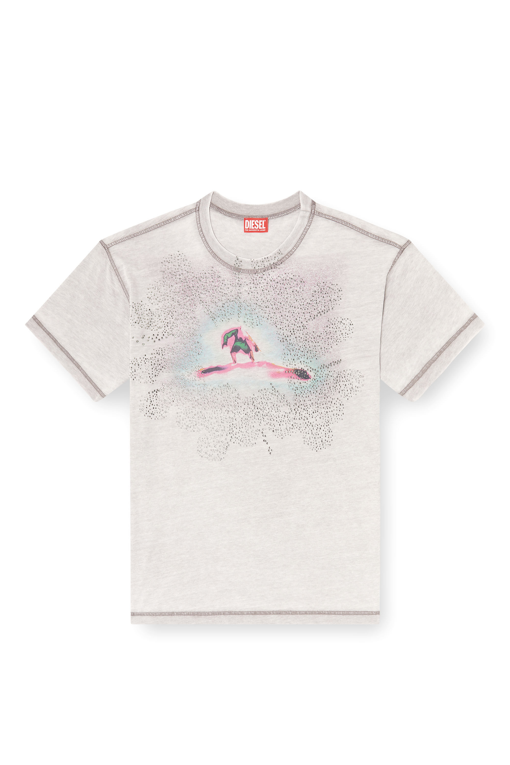 Diesel - T-NORM-V6, Male's Tシャツ in グレー - 2