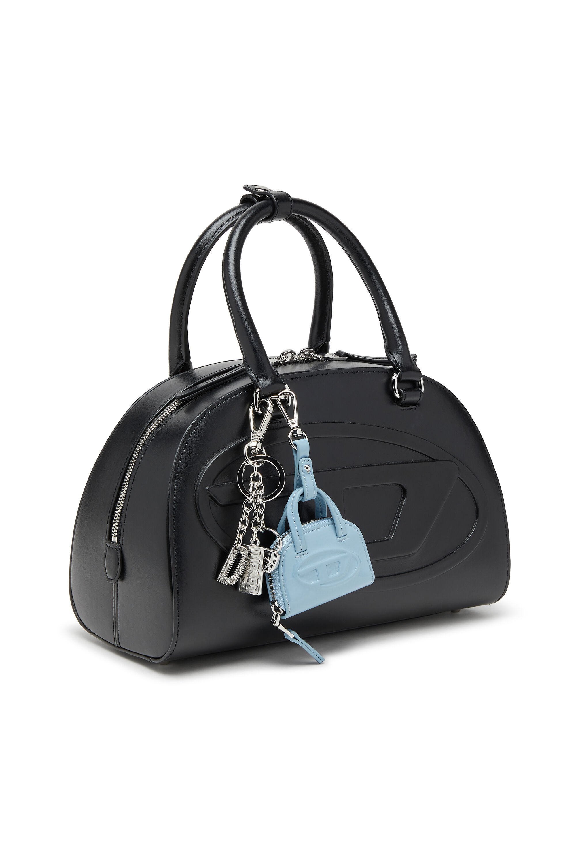 Diesel - 1DR DOME CHARMS, Female's Bag charm in glossy, crinkled naplak in アジュール - 3