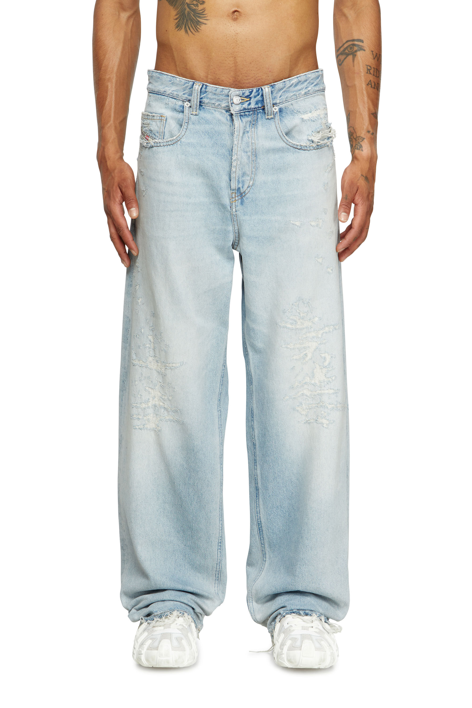 Diesel - Male's Relaxed Jeans 2001 D-Macro 09M53, ライトブルー - 3
