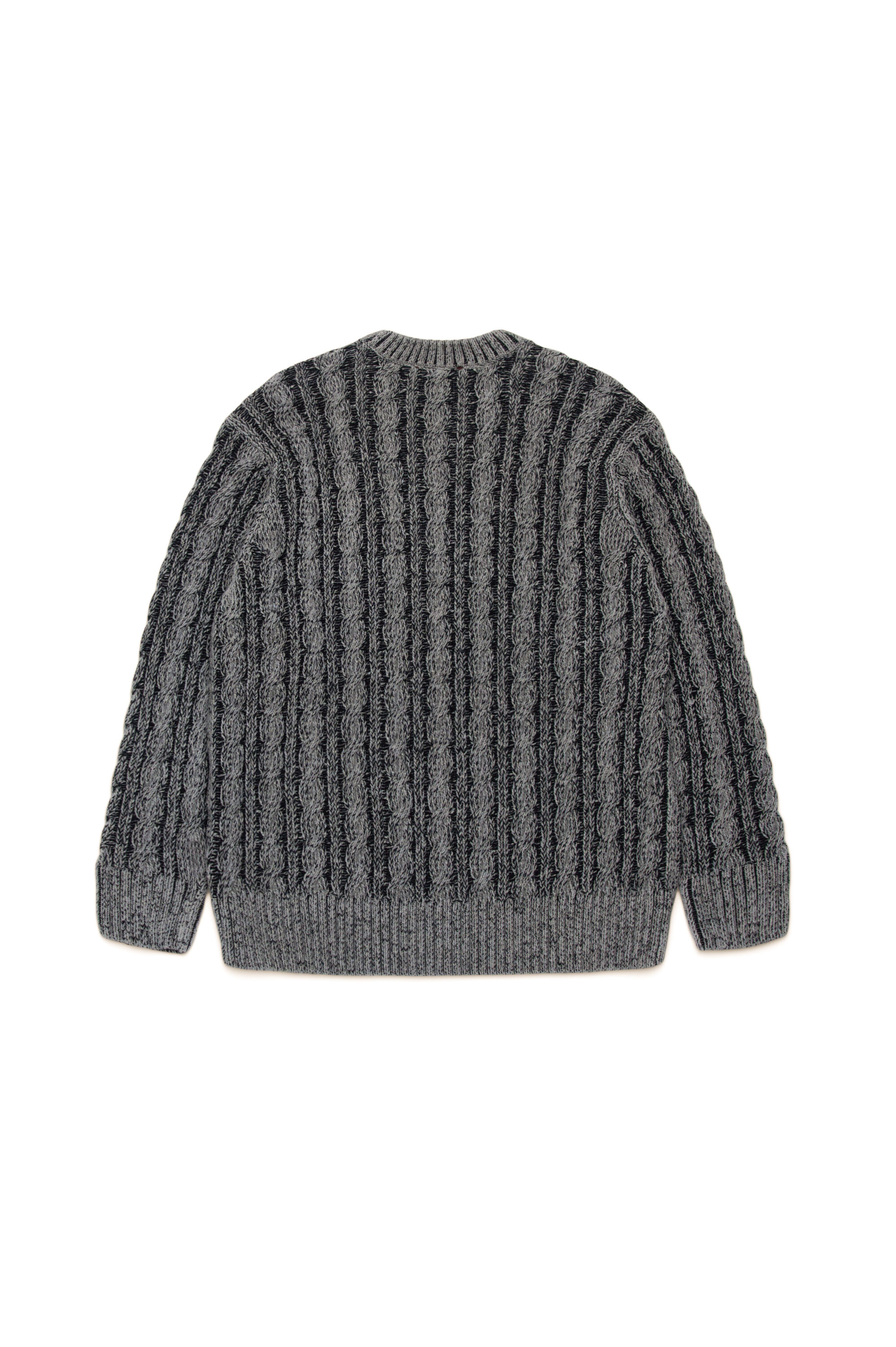 KMOXIA OVER Cable-knit jumper in two-tone yarn｜ブラック｜ガールズ｜DIESEL