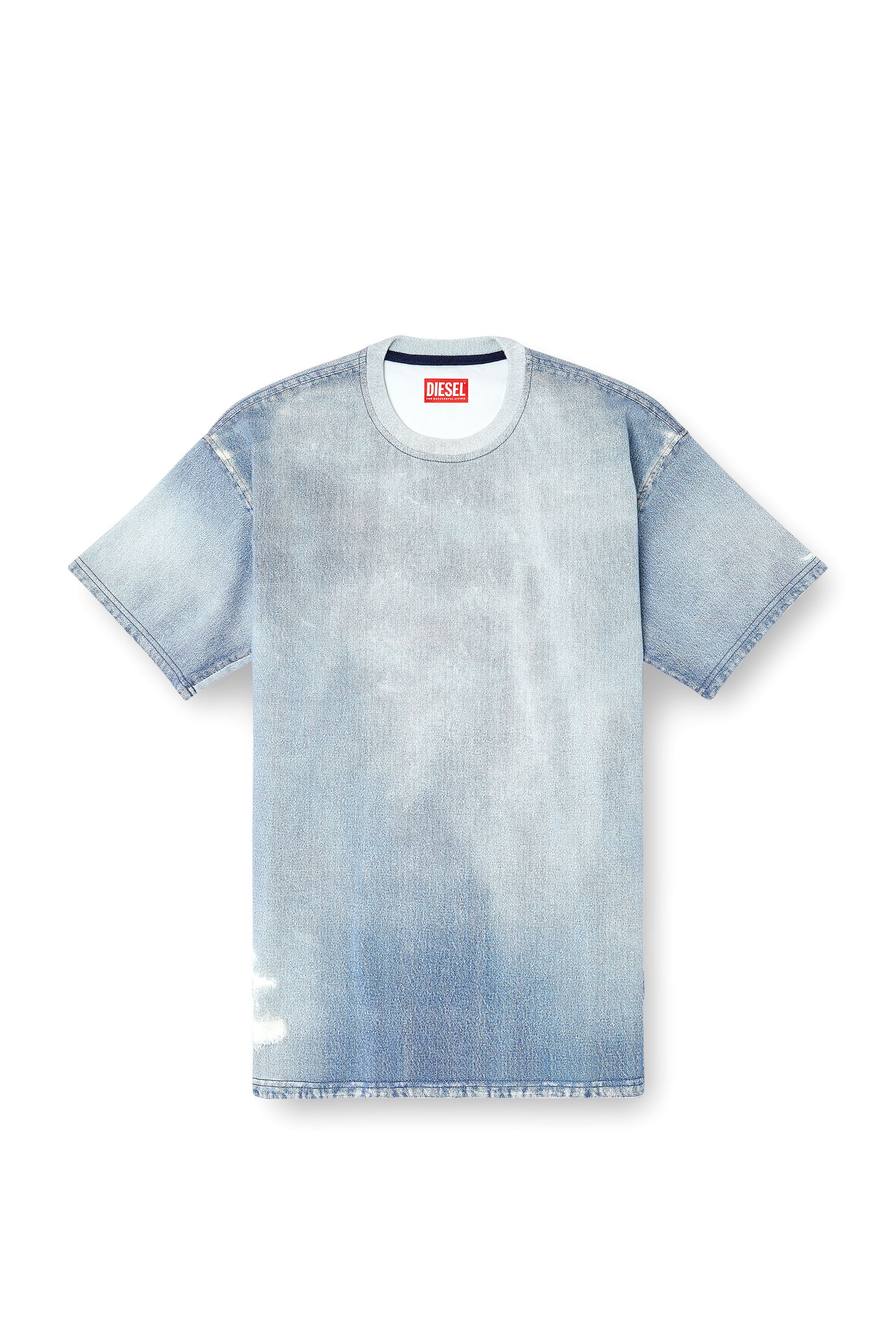 Diesel - D-BOX JOGG, Male's T-shirt in printed bleach-effect JoggJeans in ライトブルー - 2