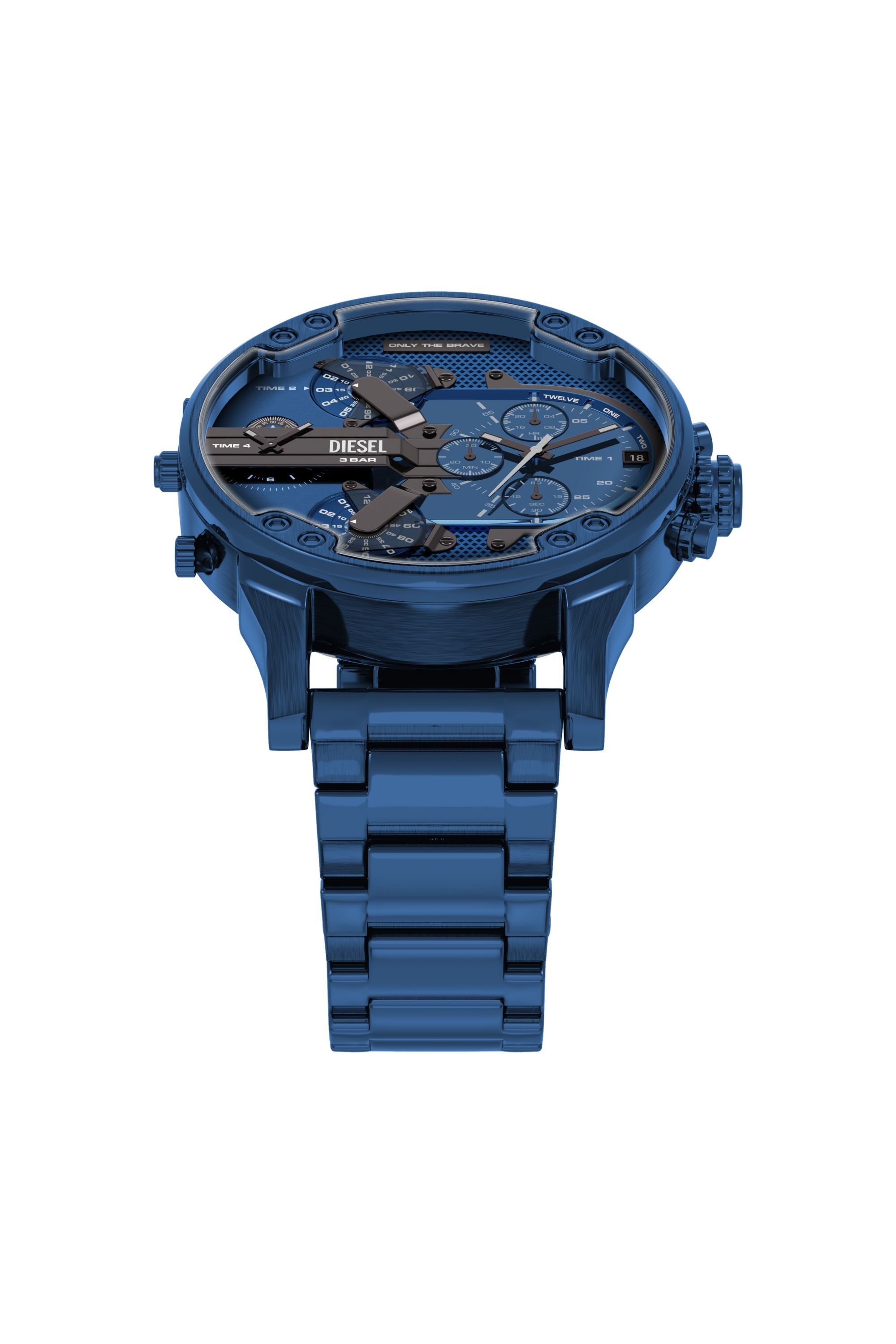 Diesel - DZ7496 WATCH, Male's Mr. Daddy 2.0 Blue Stainless Steel Watch in ブルー - 4