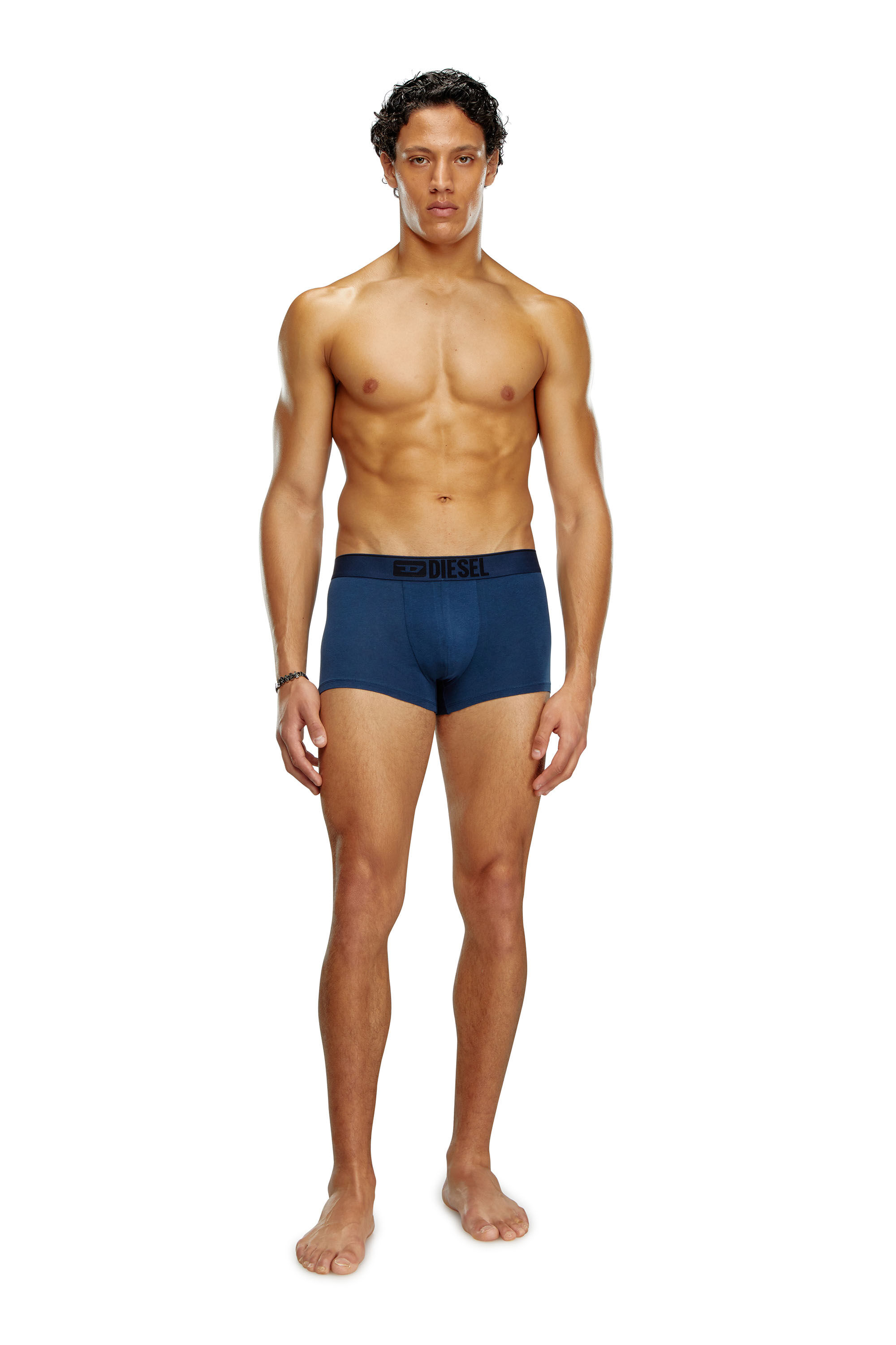 Diesel - UMBX-DAMIENTHREEPACK, Male's 3-pack boxer briefs plain and camo in ブルー/ブラック - 1