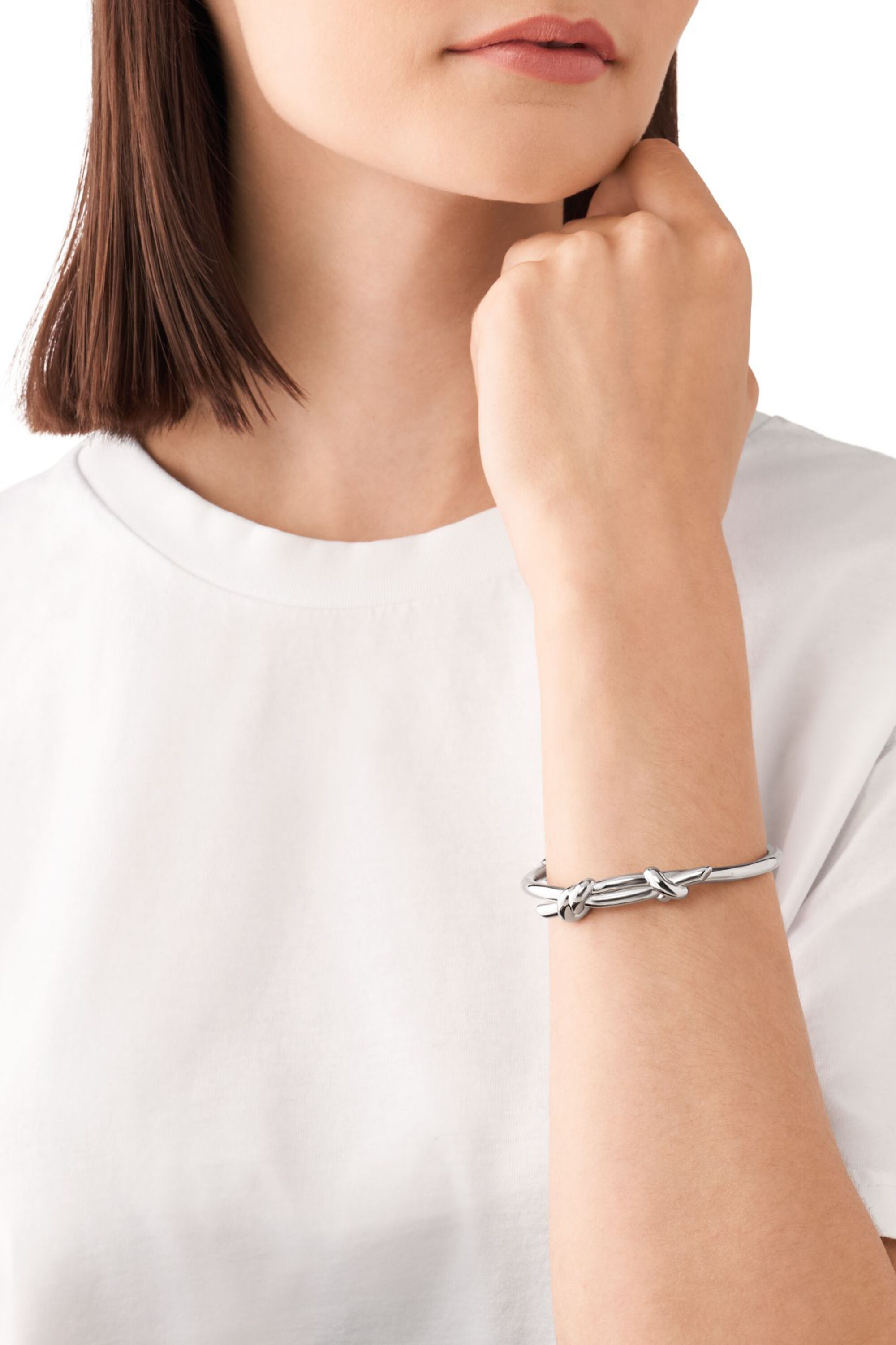 季節のおすすめ商品 DX1448 Bracelet｜シルバー Knot Cuff Steel Stainless アクセサリー