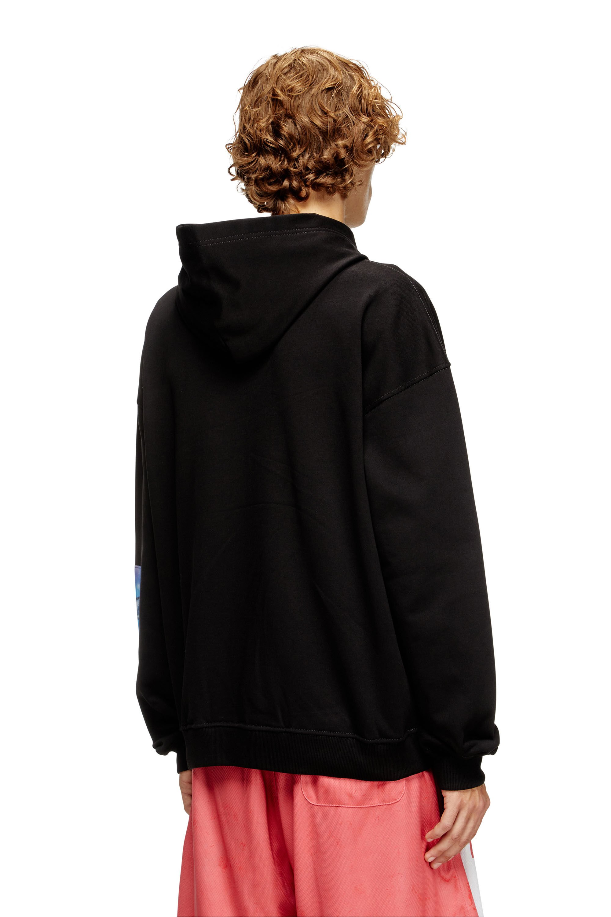 Diesel - S-BOXT-HOOD-T6, Male's Hoodie with logo photo patches in ブラック - 4