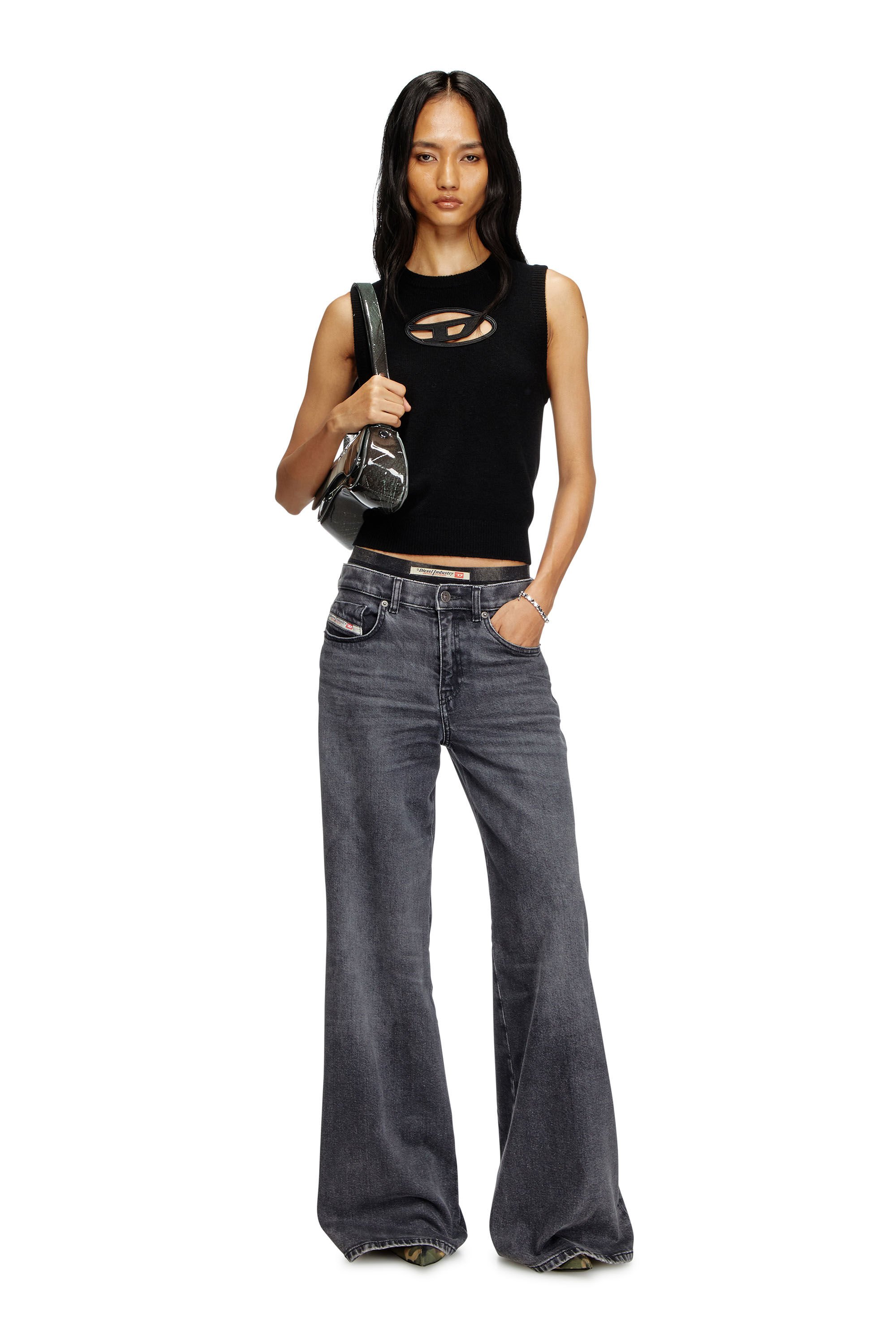 Diesel - Female's Flare Jeans 1978 D-Akemi 0CLBG, ブラック/ダークグレー - 1
