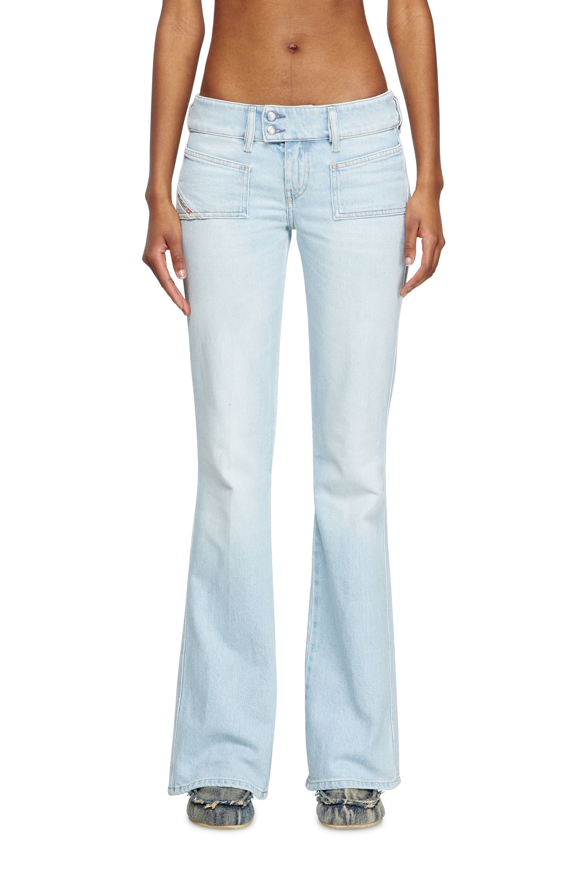 Diesel - Female's Bootcut Jeans D-Hush 09M11, ライトブルー - 3