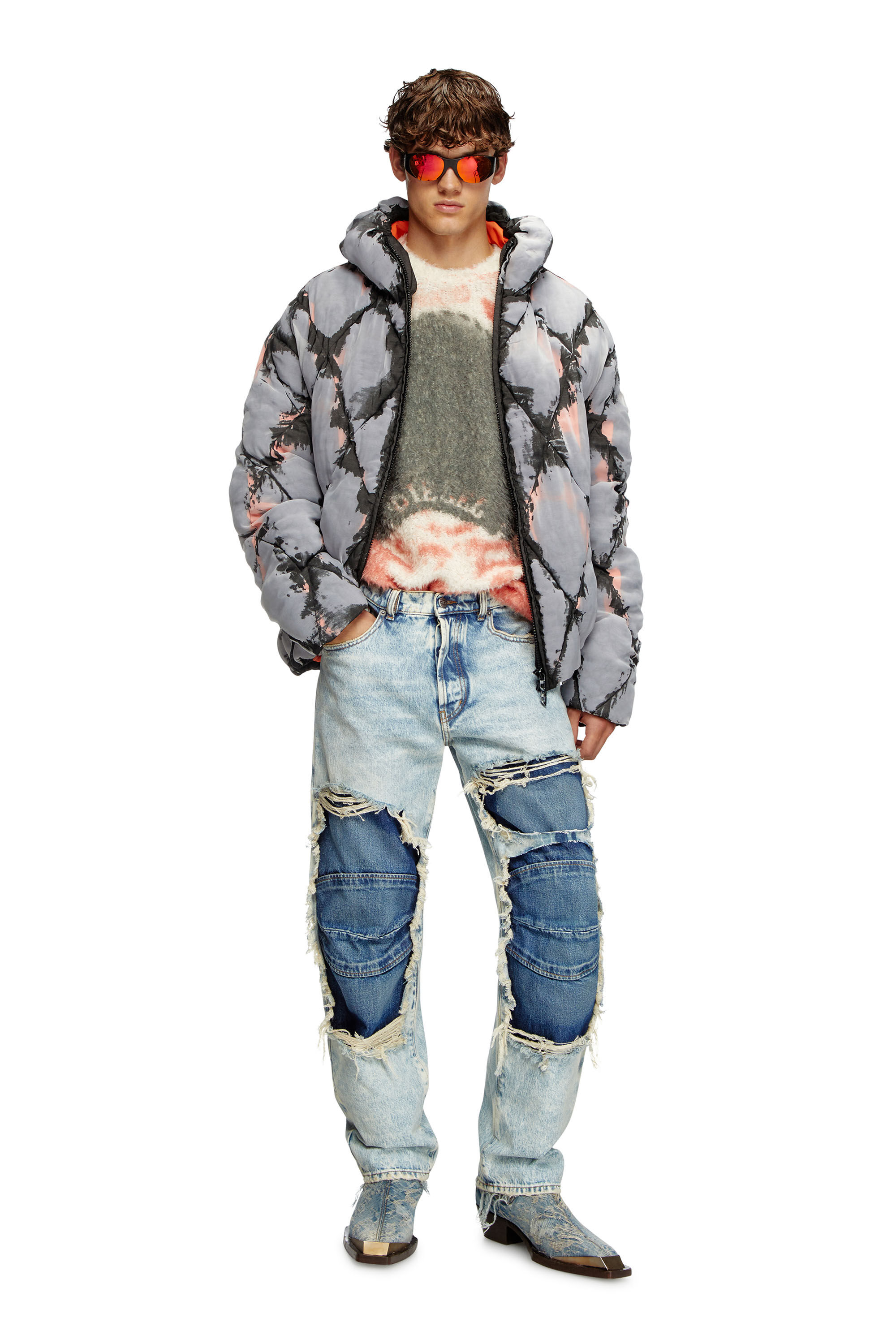 Diesel - Unisex's Relaxed Jeans D-Fire 0AJEN, ライトブルー - 1