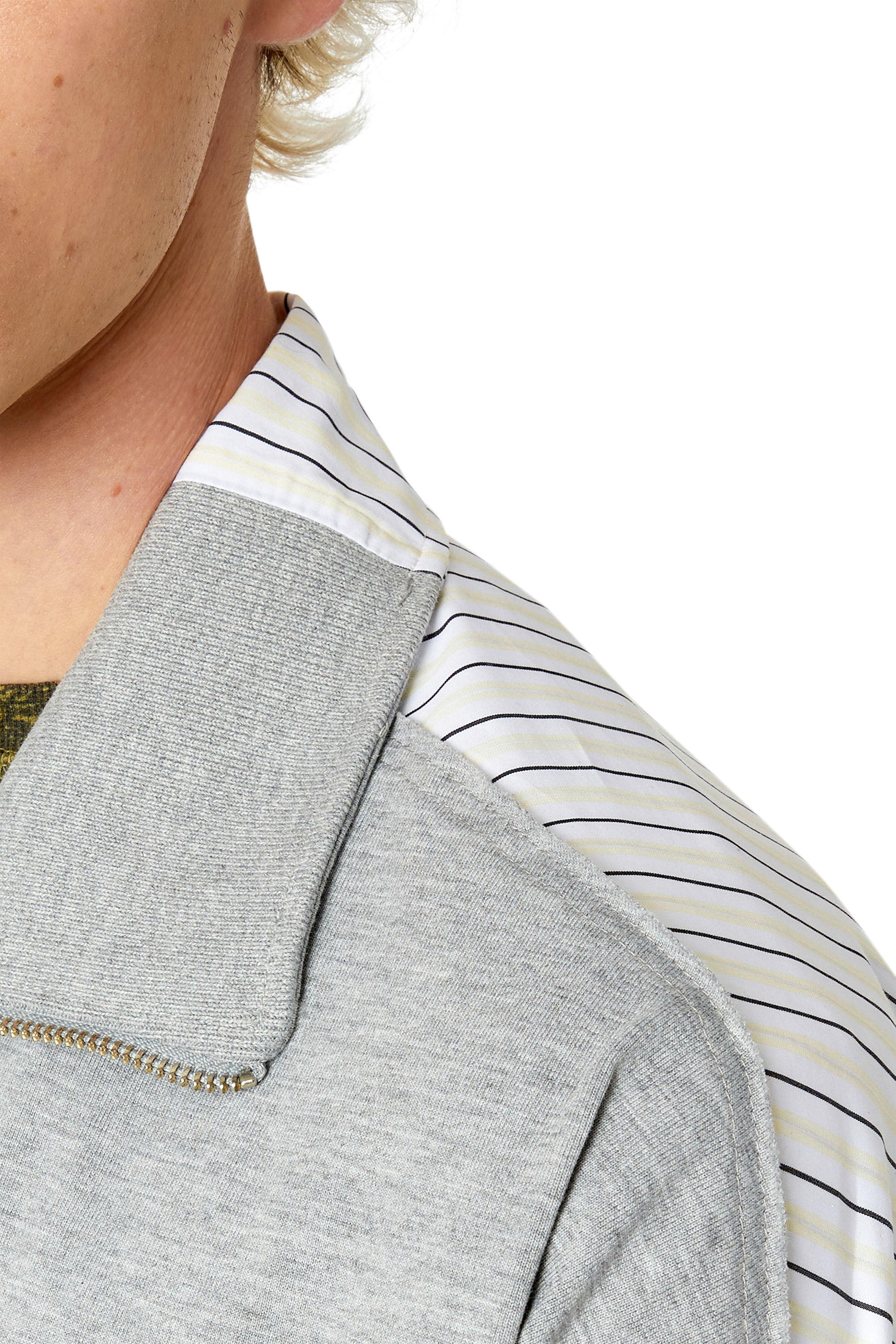 Diesel - S-GANDER-A, Male's シャツ 切り替えデザイン in ライトグレー - 4