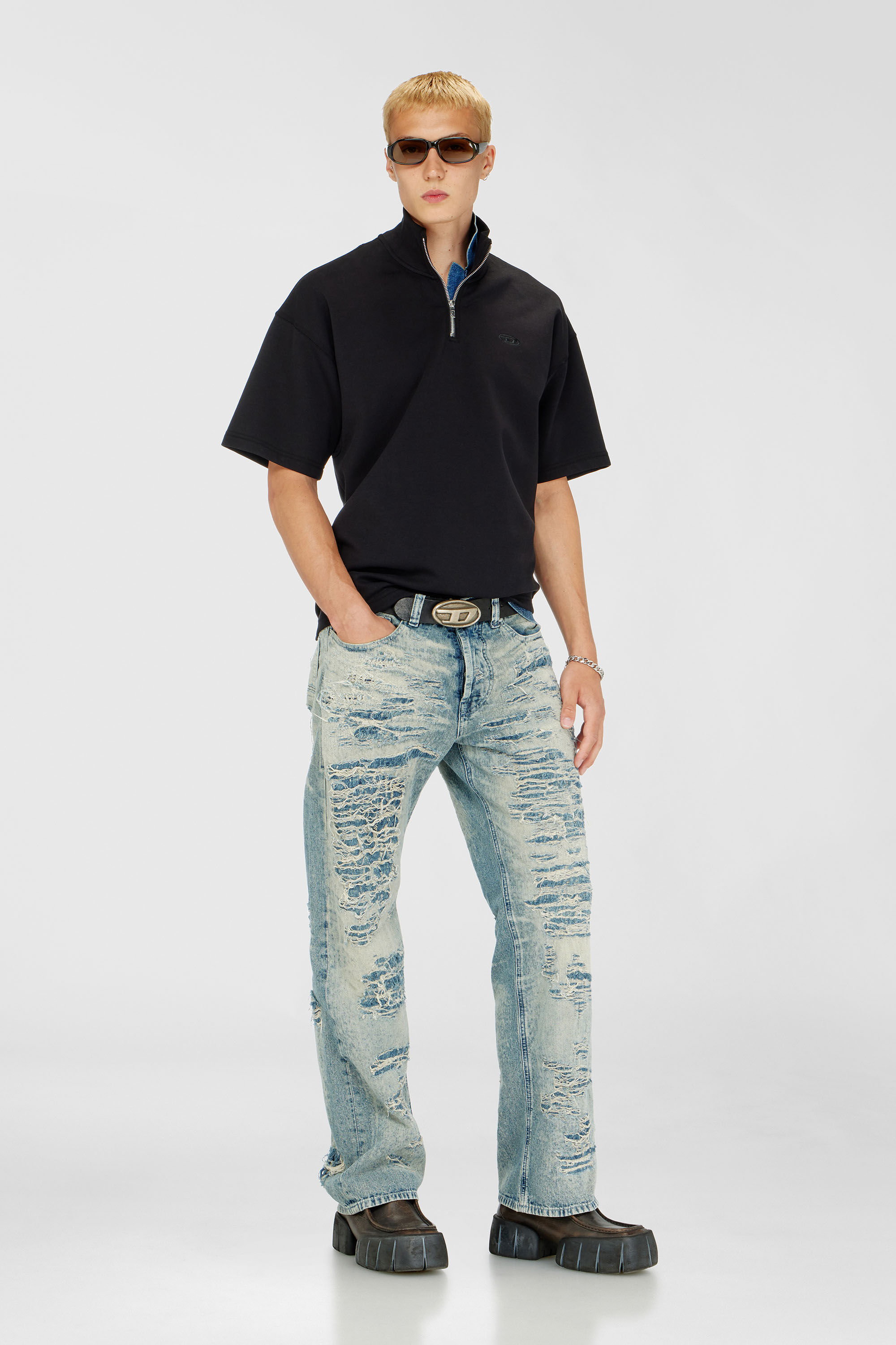 Diesel - S-CUBY, Male's 半袖スウェット in ブラック - 1