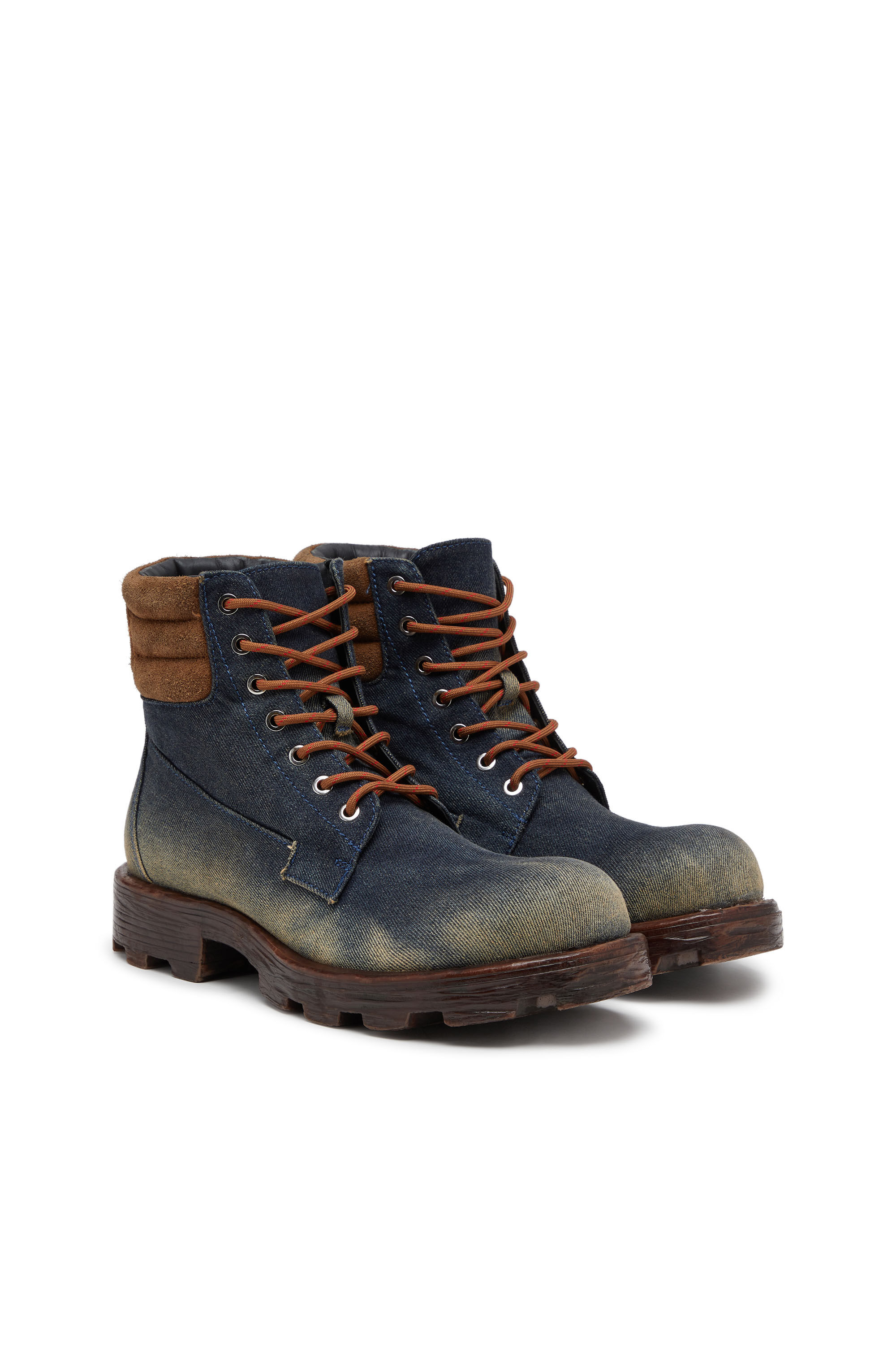 D-HAMMER LACE UP レースアップブーツ｜ブルー｜メンズ｜DIESEL