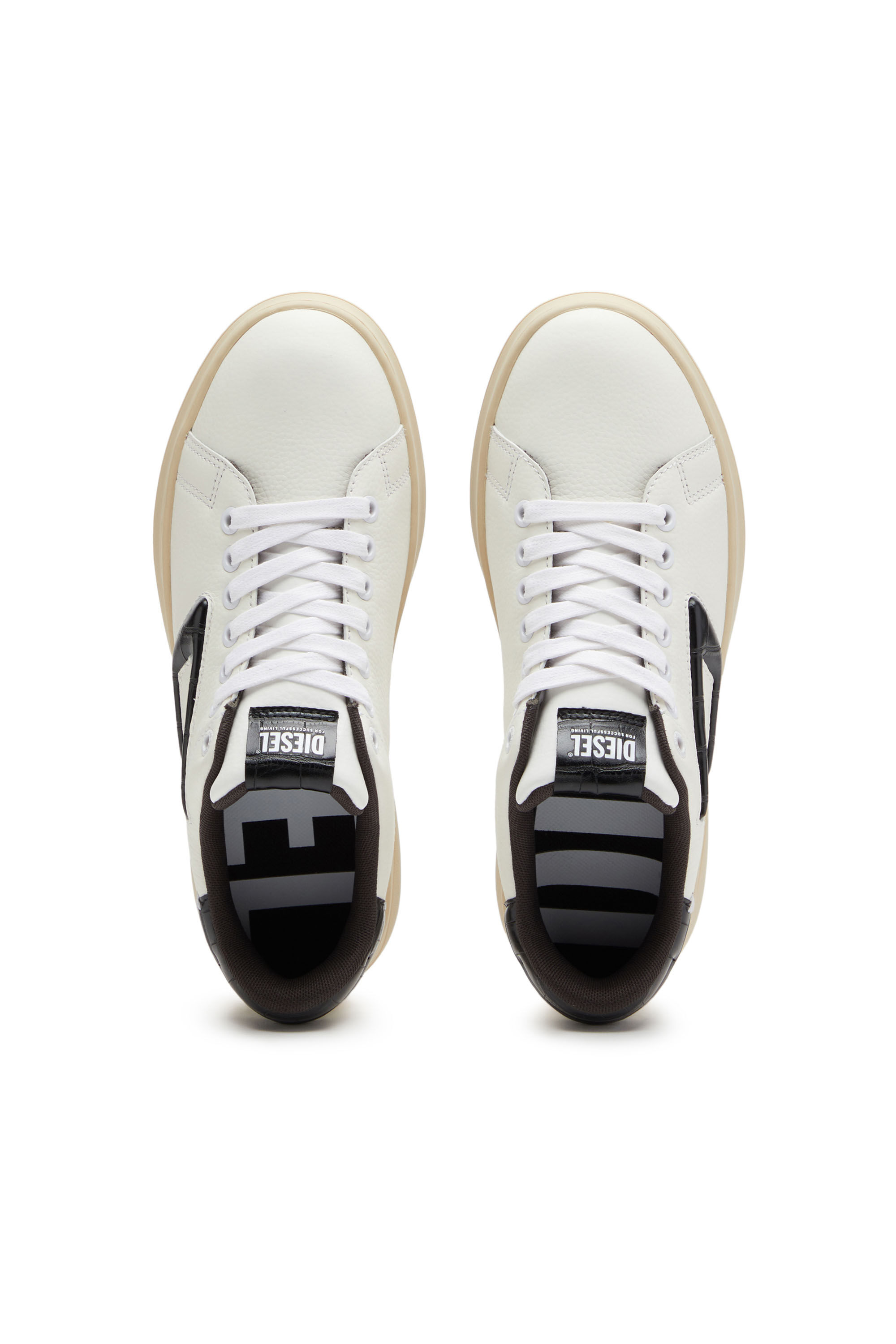 Diesel - S-ATHENE LOW W, Female's カウレザー ローカットスニーカー - S-Athene Low W in ホワイト/ブラック - 5