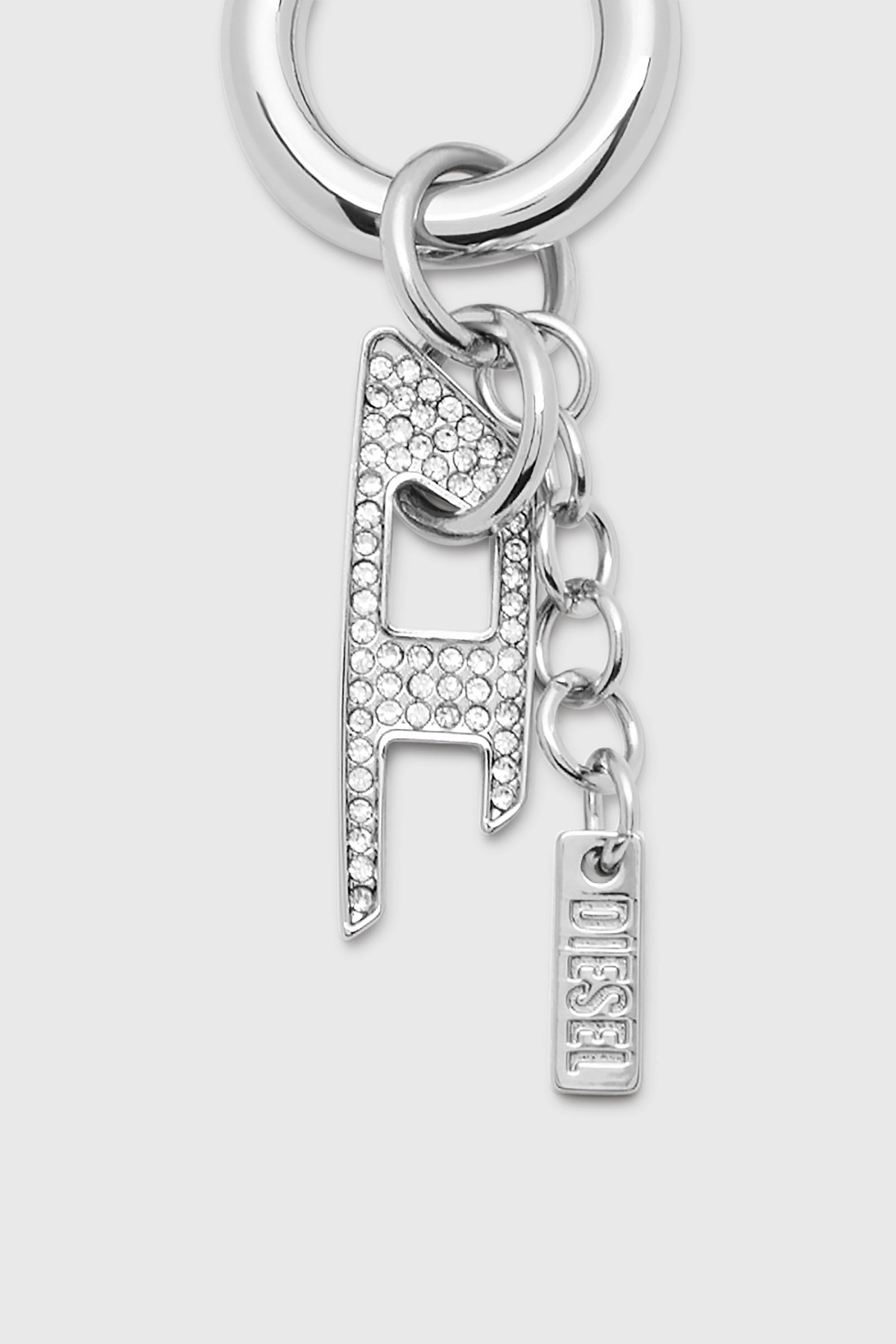 Diesel - CHARM-D, Unisex's Charm with rhinestone D charm in シルバー - 2