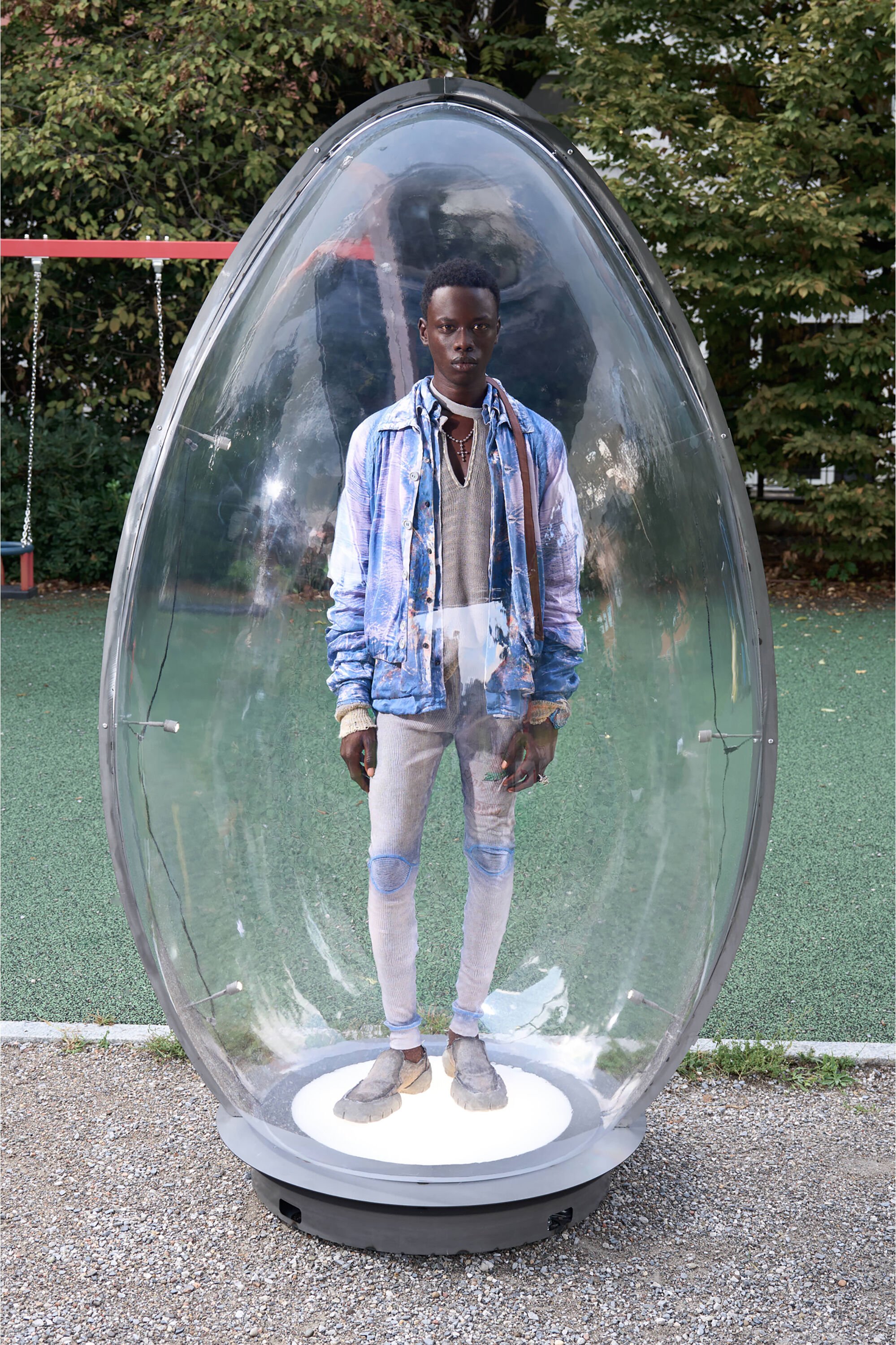 Diesel - S-RAMON-PLAIN, Male's Shirt with X-ray effect in ライトブルー - 6