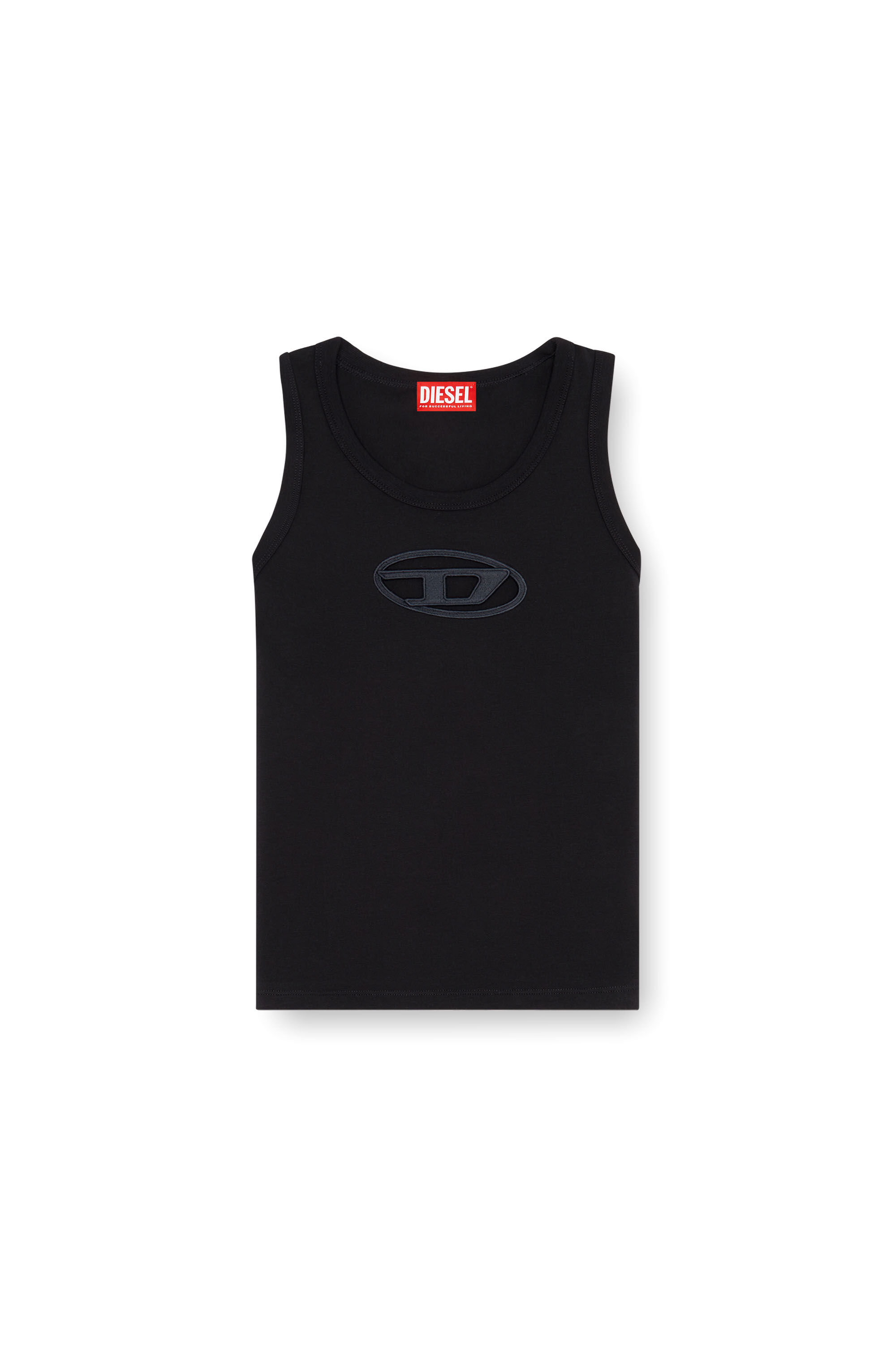 T-LYNYS-OD Tank top with cut-out Oval D logo｜ブラック｜ウィメンズ｜DIESEL