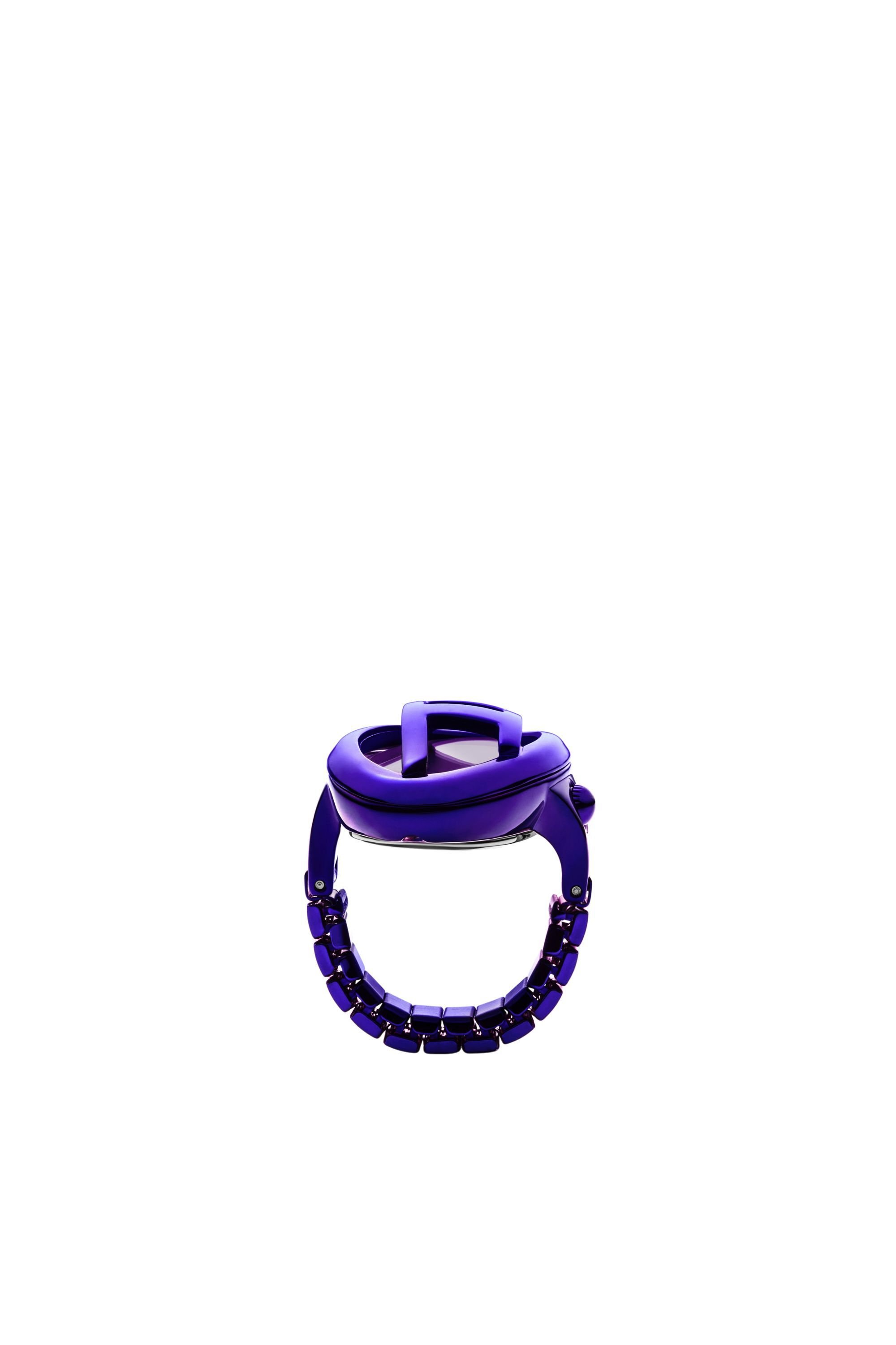 Diesel - DZ5624 WATCH, Female's D-Era purple stainless steel ring watch in ブルー - 4