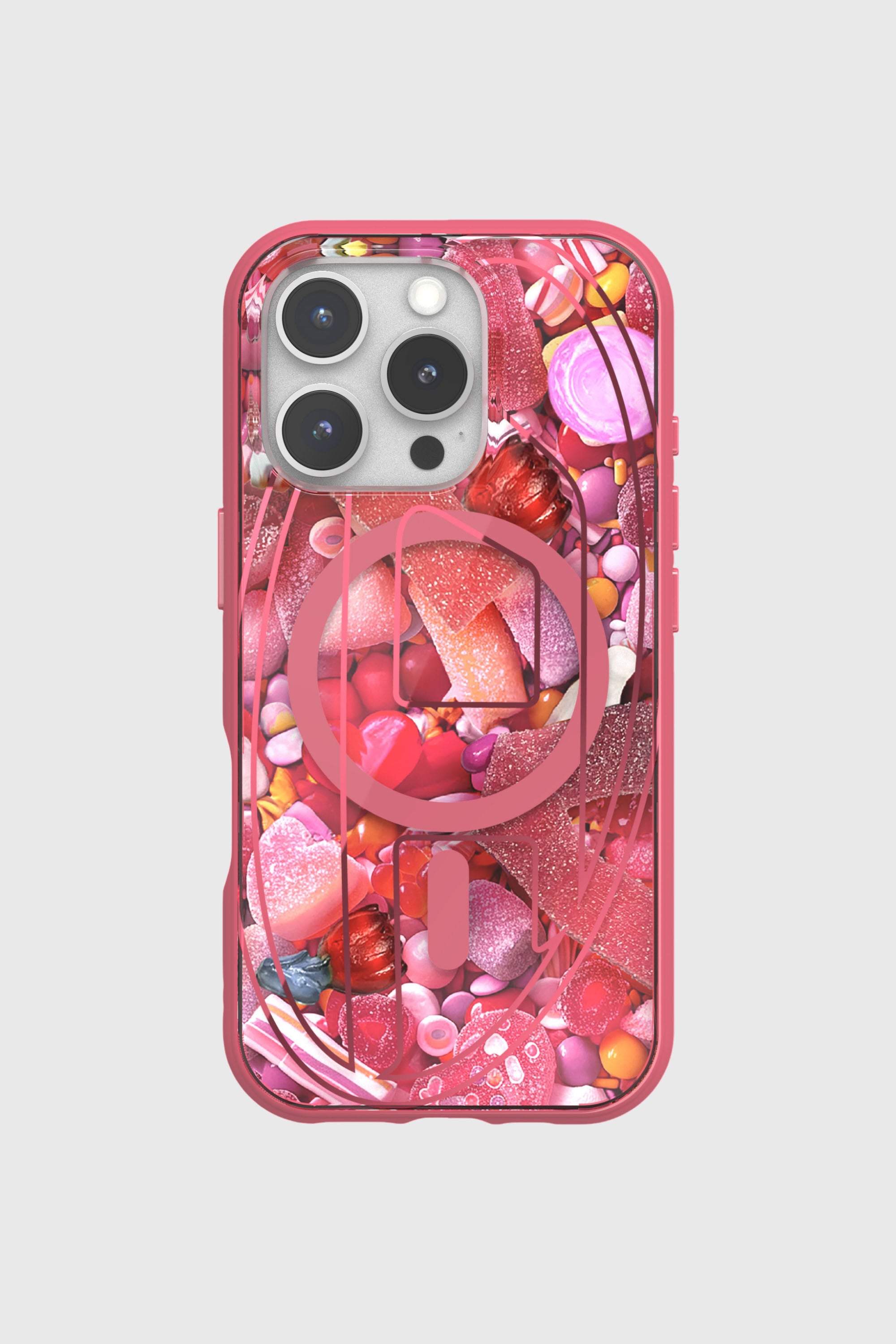 Diesel - 60250 AOP CASE, Unisex's Oval D Case with Magsafe iPhone 16 Pro in ピンク / ホワイト - 2