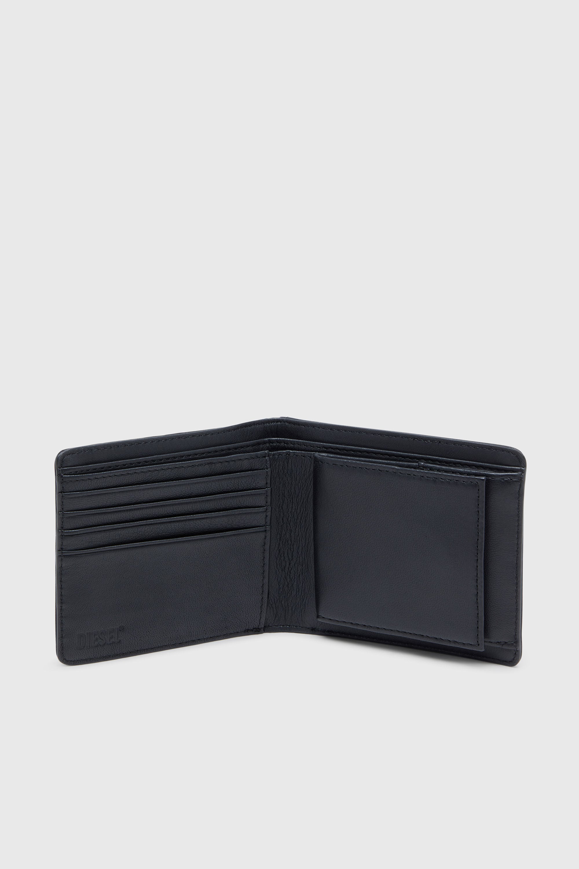 Diesel - MULTI-PKTS BI FOLD COIN S 3D, Male's 二つ折りウォレット in ブラック - 3