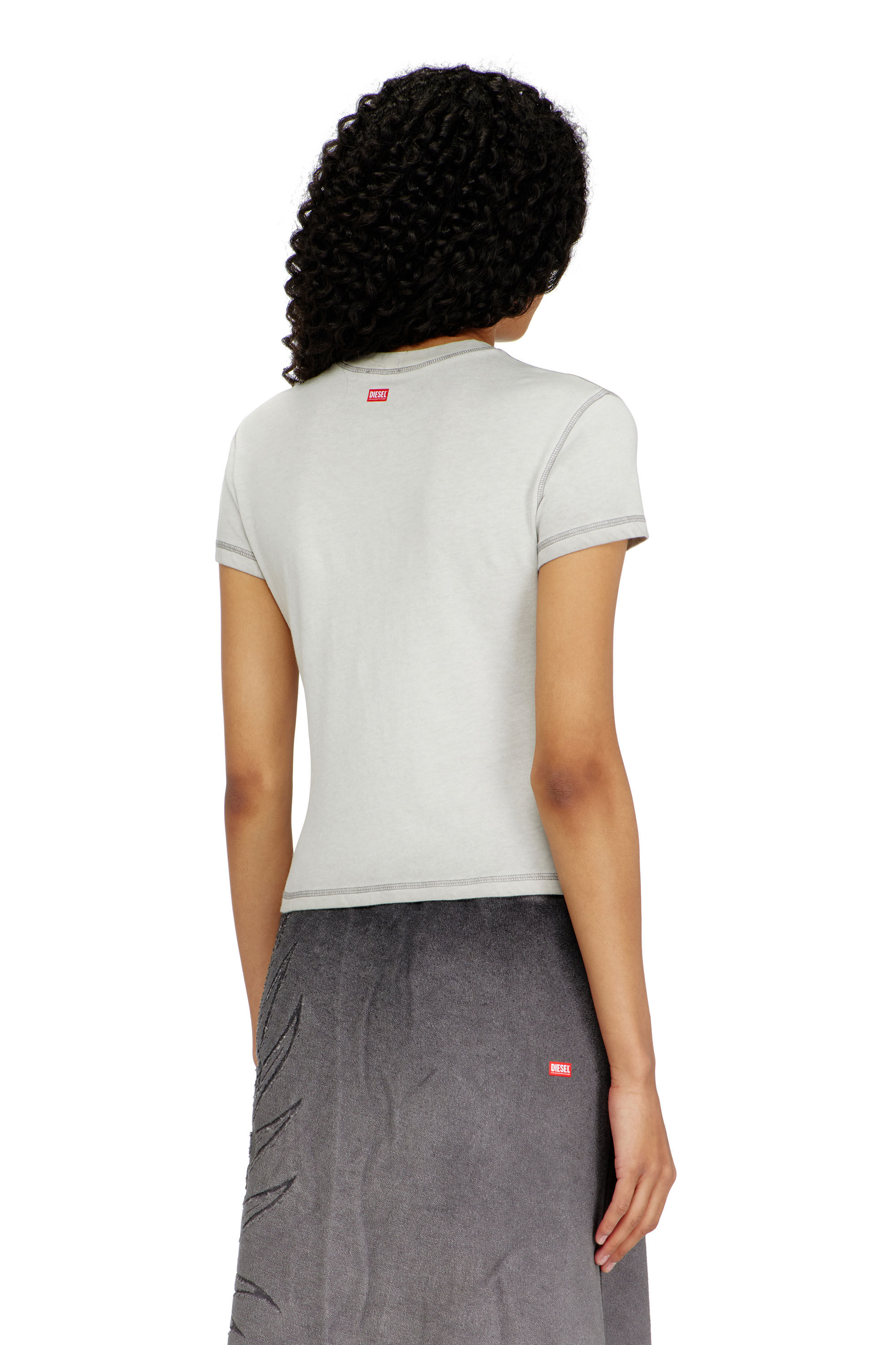 Diesel - T-ILA-AA7, Female's Tシャツ in ライトグレー - 4