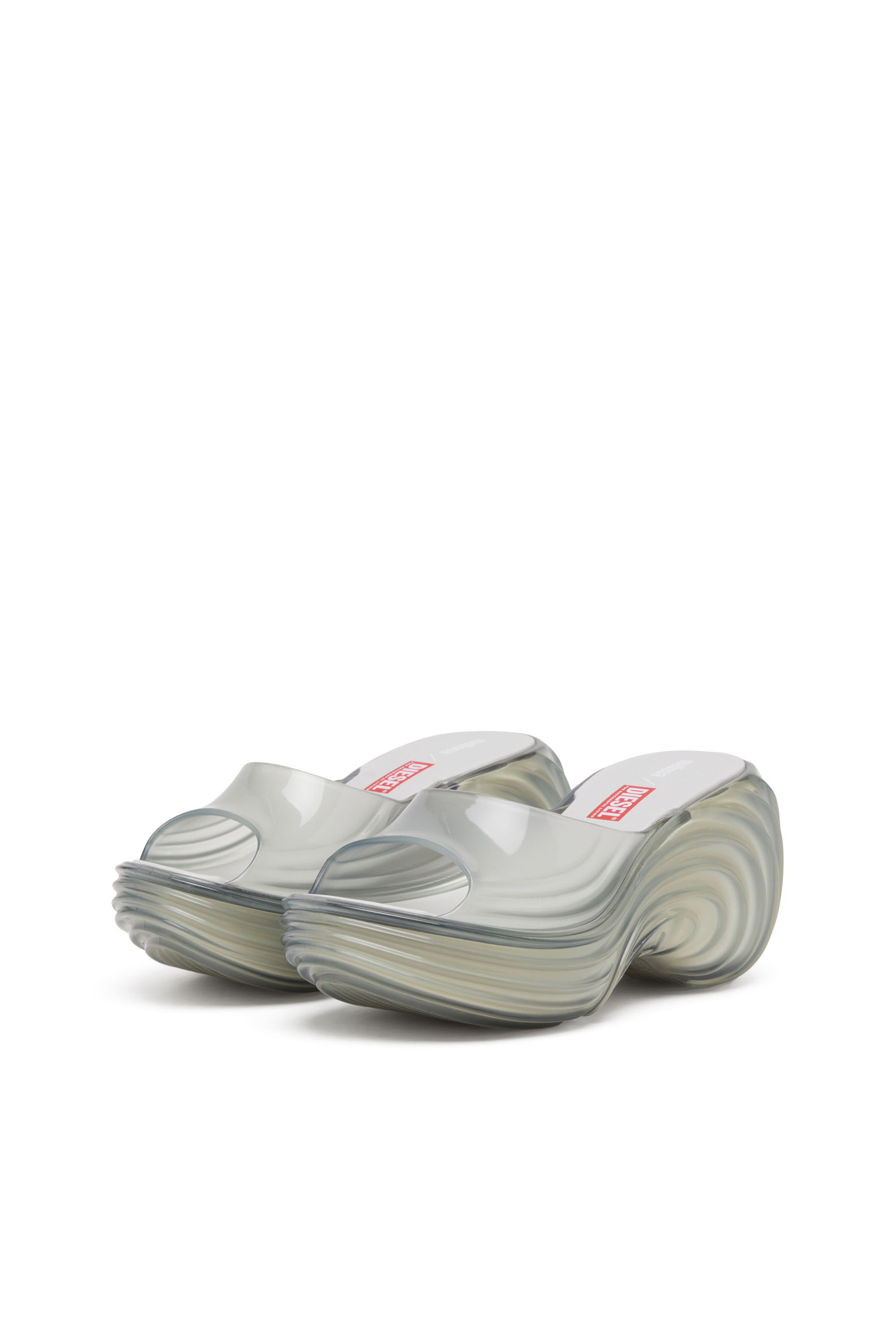 Diesel - MELISSA QUANTUM PLATFORM, Female's Platform mule in Melflex® in ライトグレー - 9