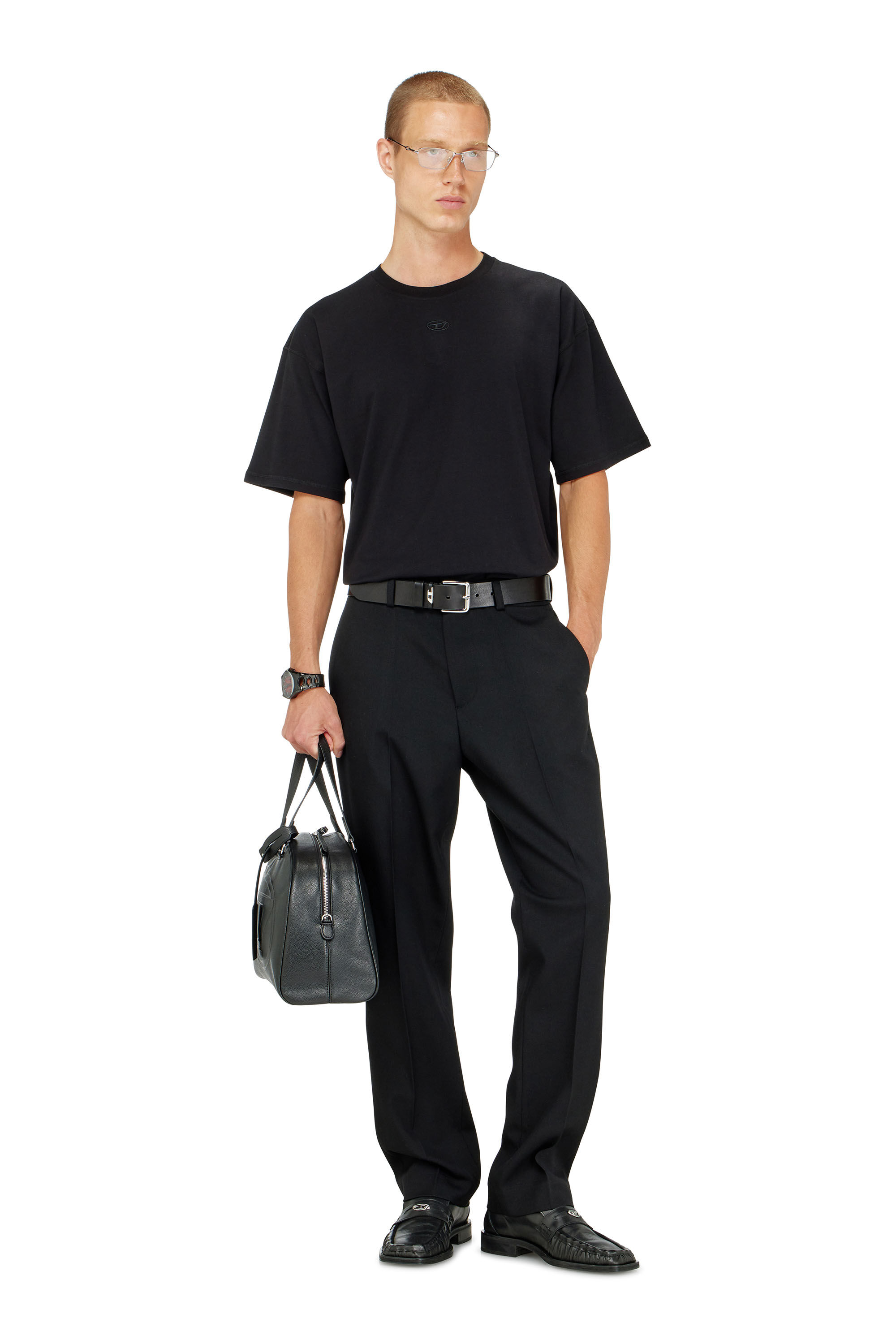 Diesel - T-LUCIEN-IHBI, Male's Tシャツ in ブラック - 1