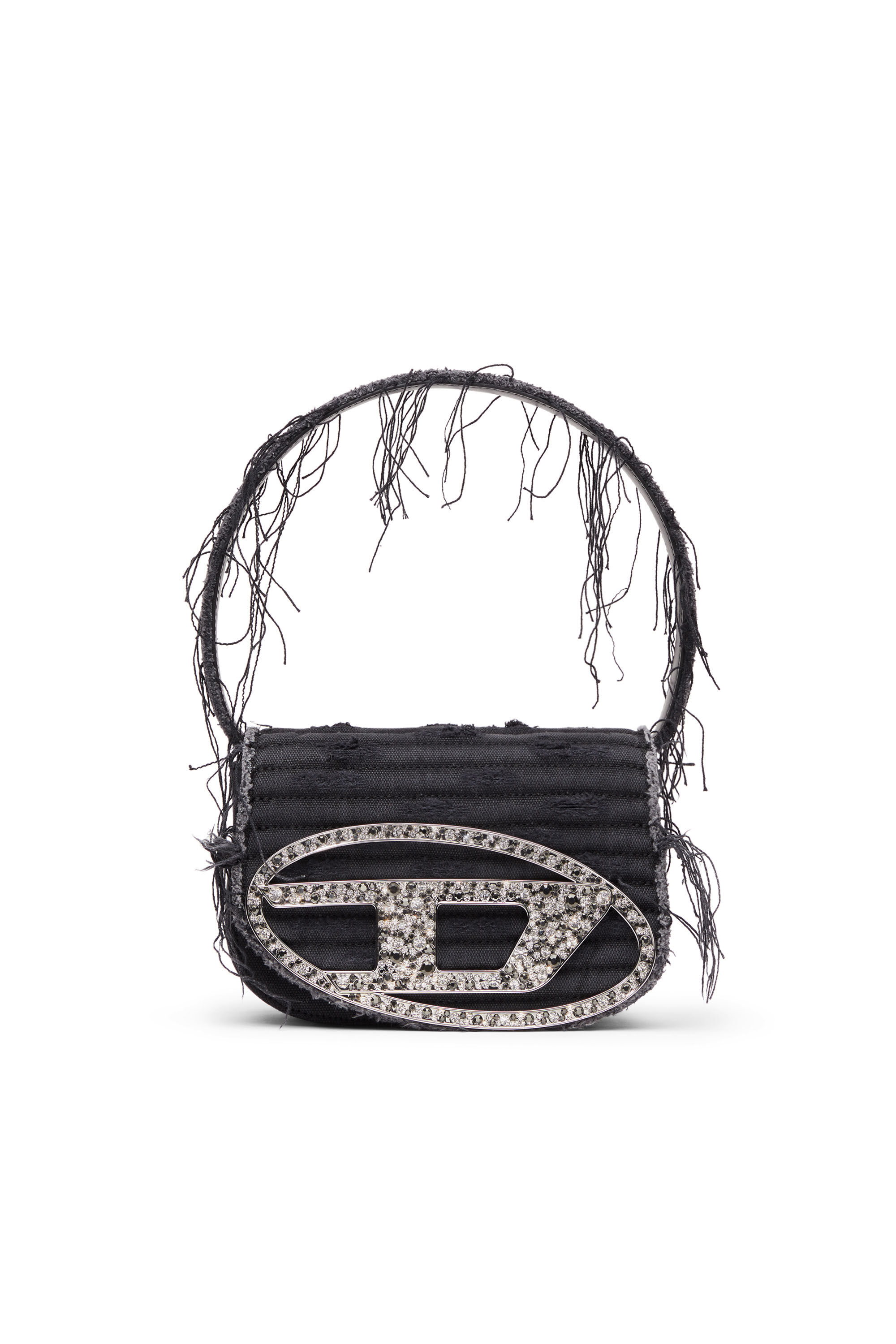 Diesel - 1DR, Female's 1DR-Iconic shoulder bag in canvas and leather in ブラック - 2