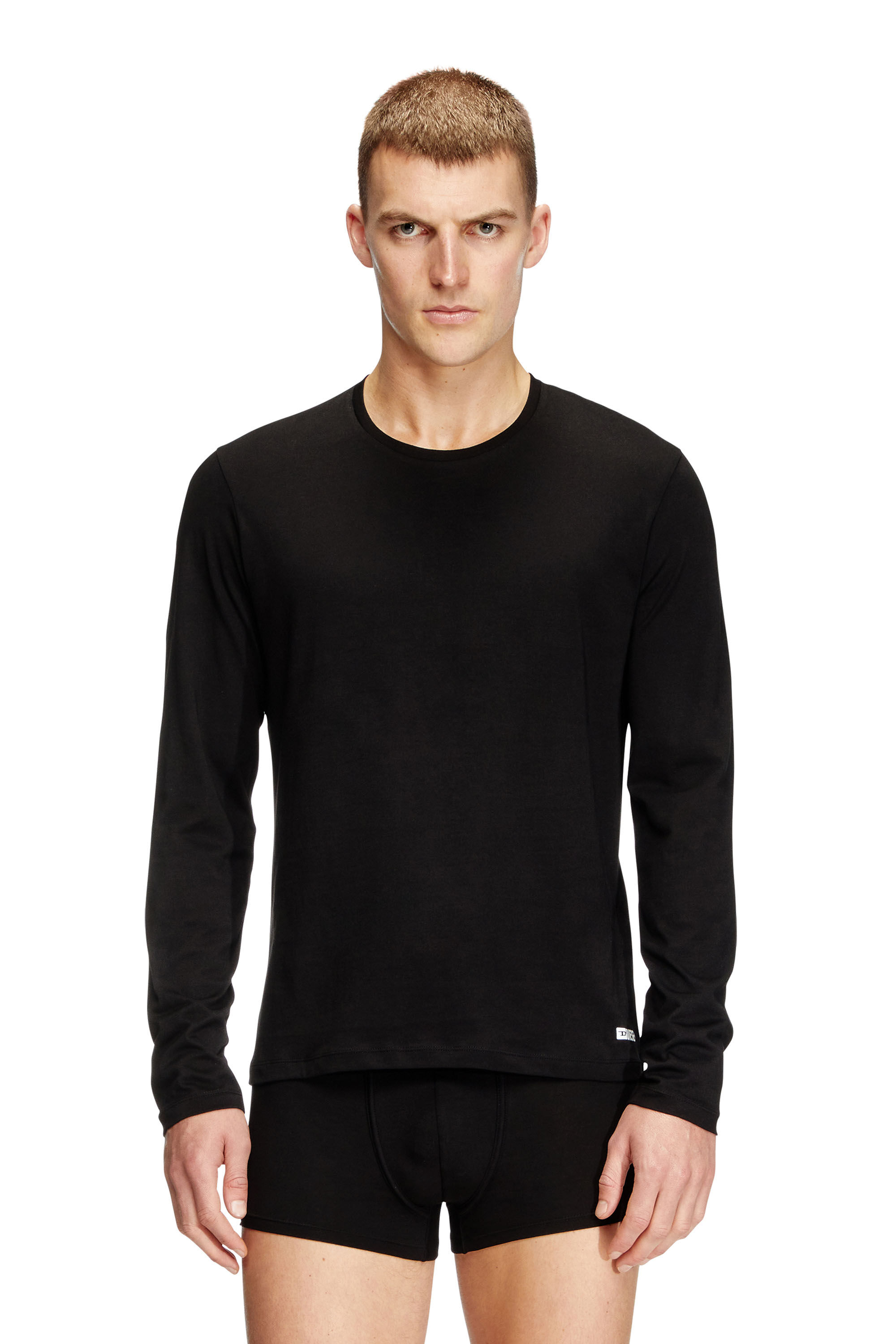 Diesel - KIRK-D-BOX, Male's Long-sleeve cotton T-shirt in ブラック - 3