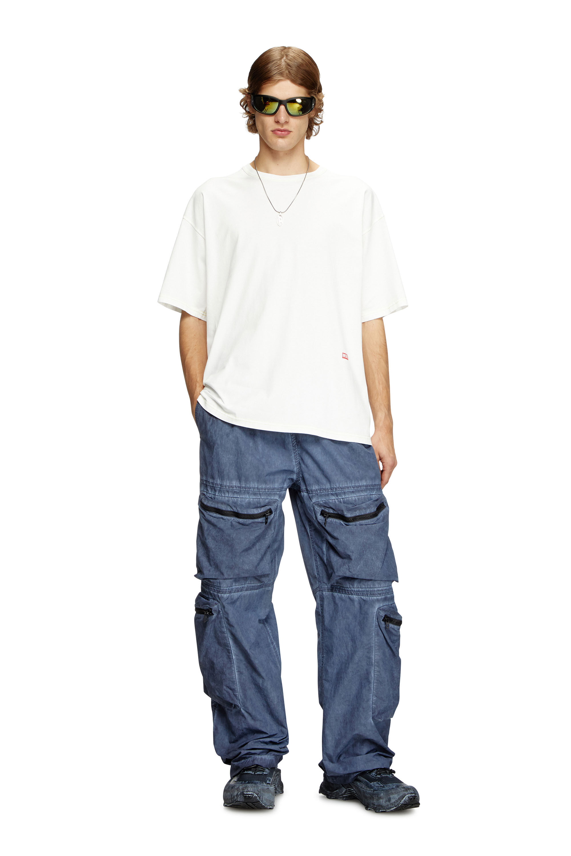 Diesel - T-BOXT-R18, Male's T-shirt with apple core print in ホワイト - 1