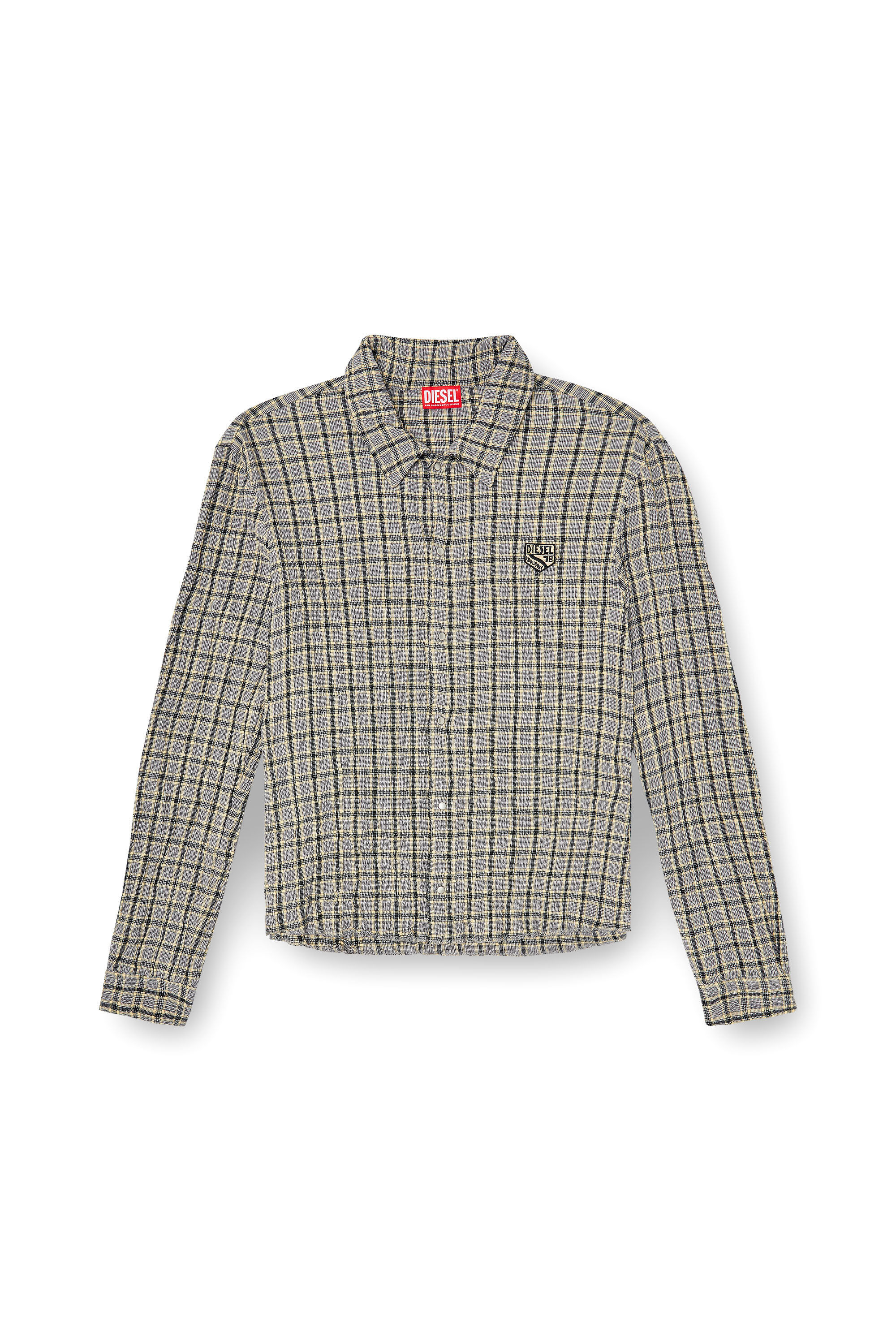Diesel - S-SEERK, Male's シャツ in グリーン/グレー - 2
