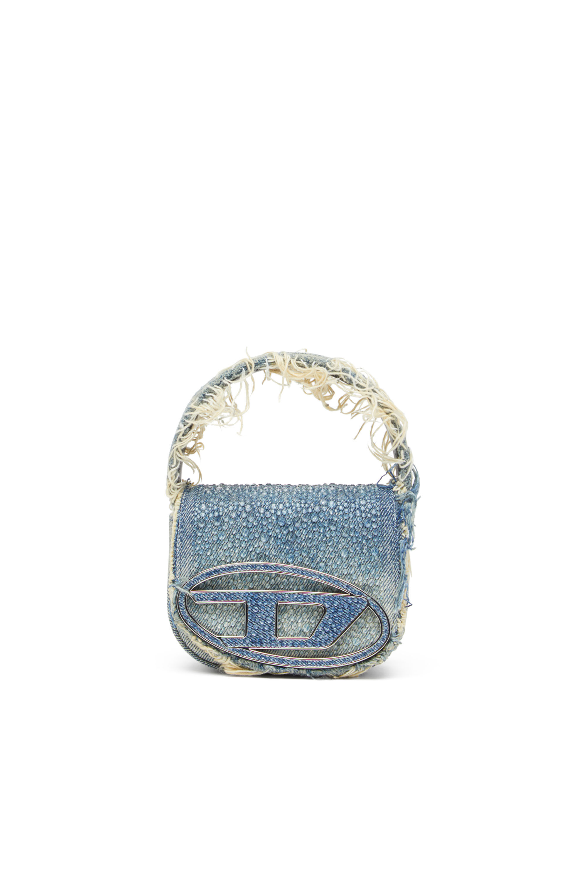 Diesel - 1DR XS, Female's 1DR XS-Iconic mini bag in denim and crystals in ブルー - 2