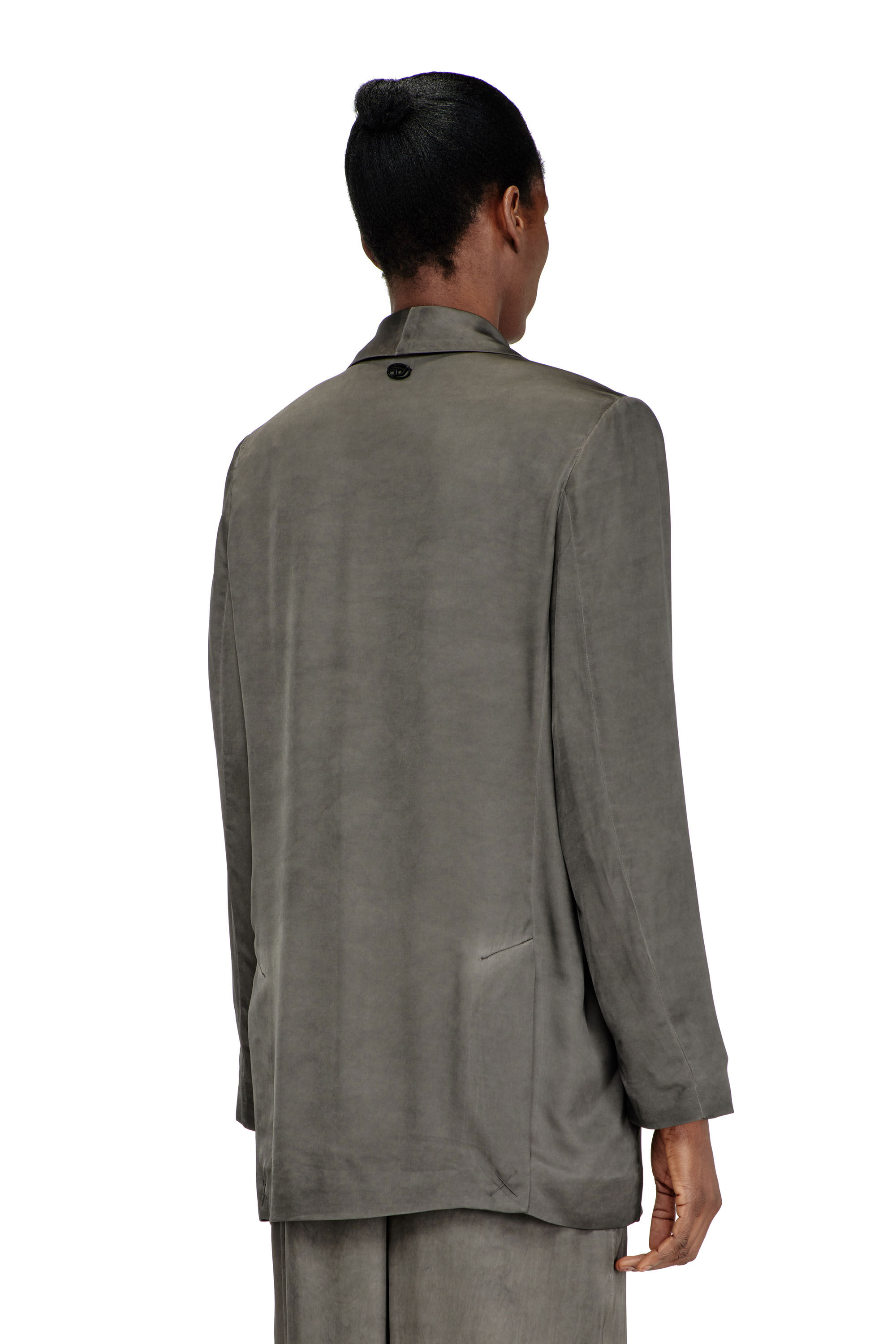 Diesel - G-AVINA-S1, Female's Blazer in treated fluid viscose in ダークグレー - 5
