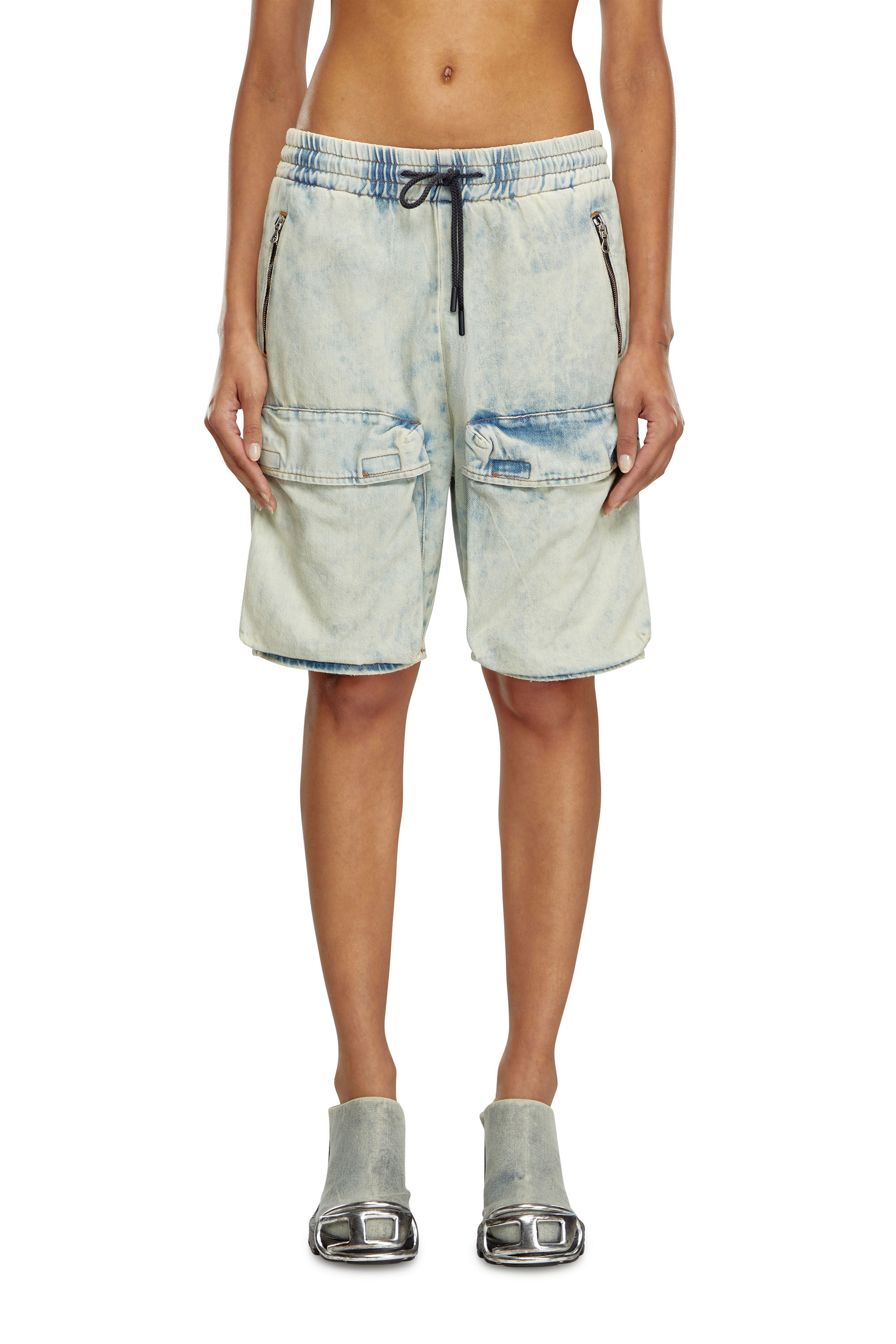 D-RIDE-S Denim cargo shorts｜ブルー｜ウィメンズ｜DIESEL