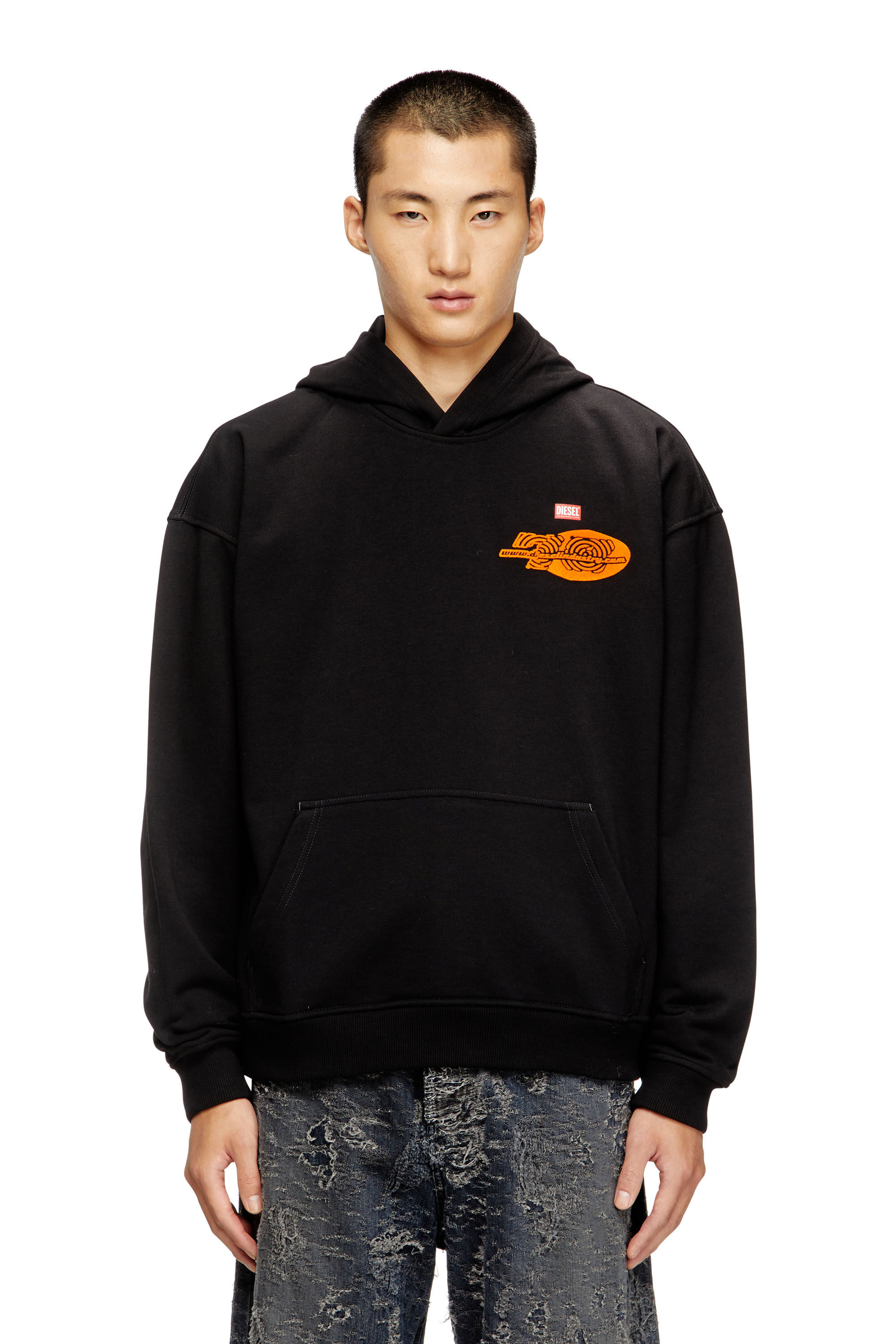 Diesel - S-BOXT-HOOD-T5, Male's プルオーバーパーカー in ブラック - 3