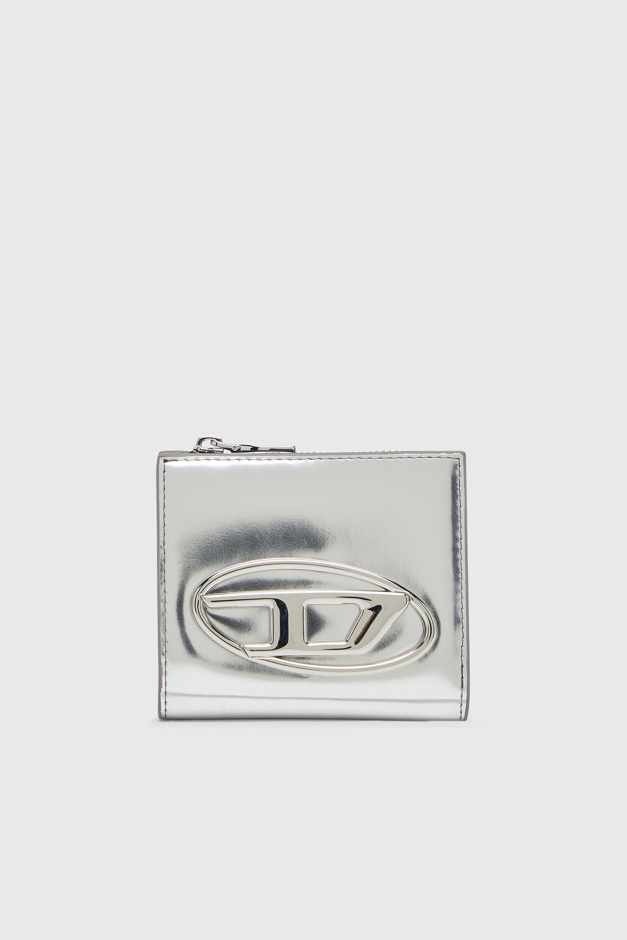 Diesel - 1DR BI FOLD ZIP L, Female's 二つ折りウォレット in シルバー - 1