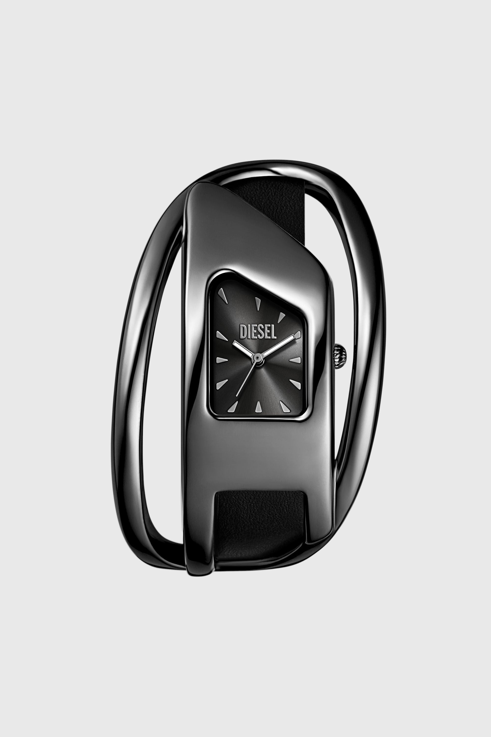 Diesel - DZ5629 WATCH, Female's Wrap-D black leather watch in ブラック - 1