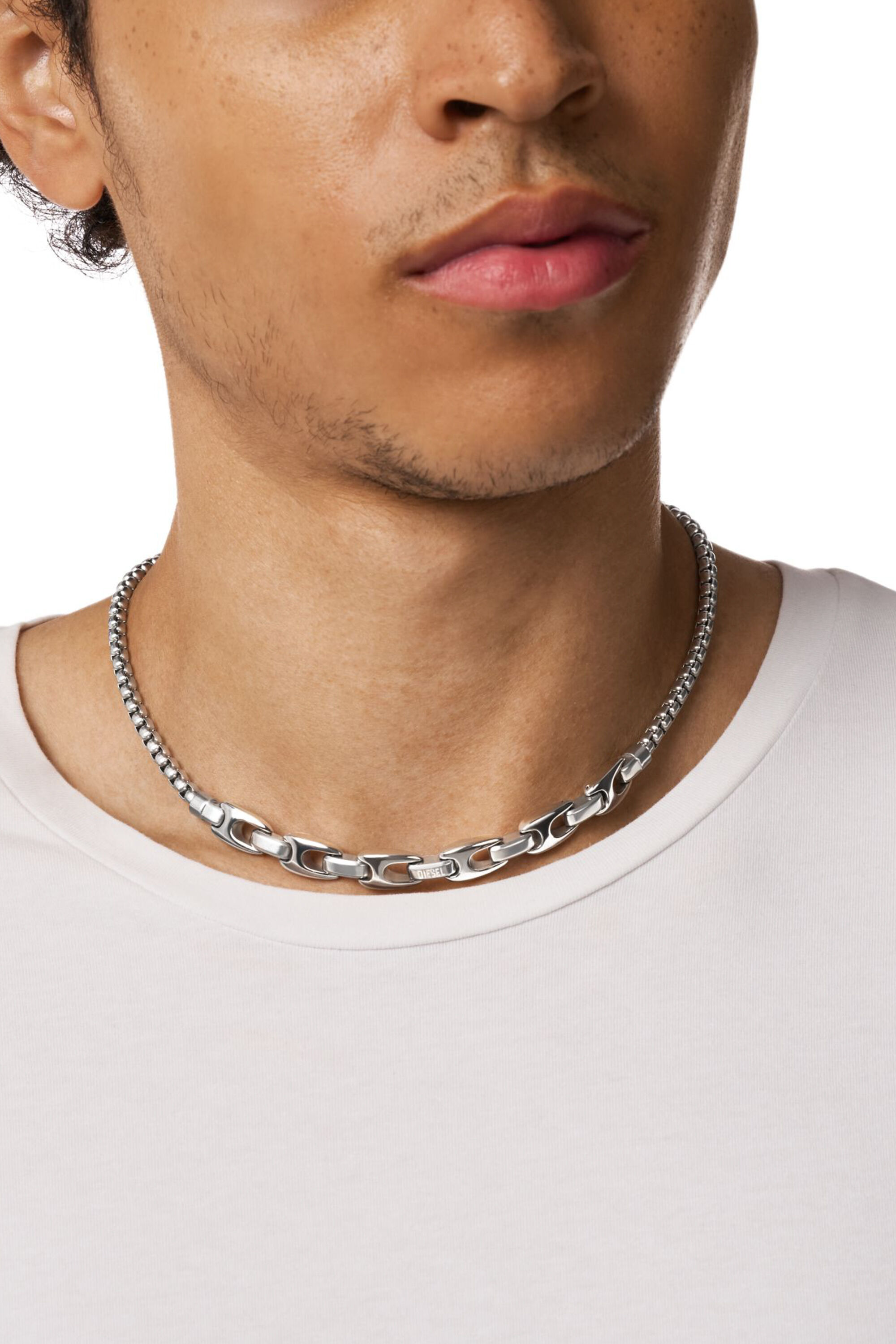 DX1650040 JEWELLERY Stainless steel chain necklace｜シルバー