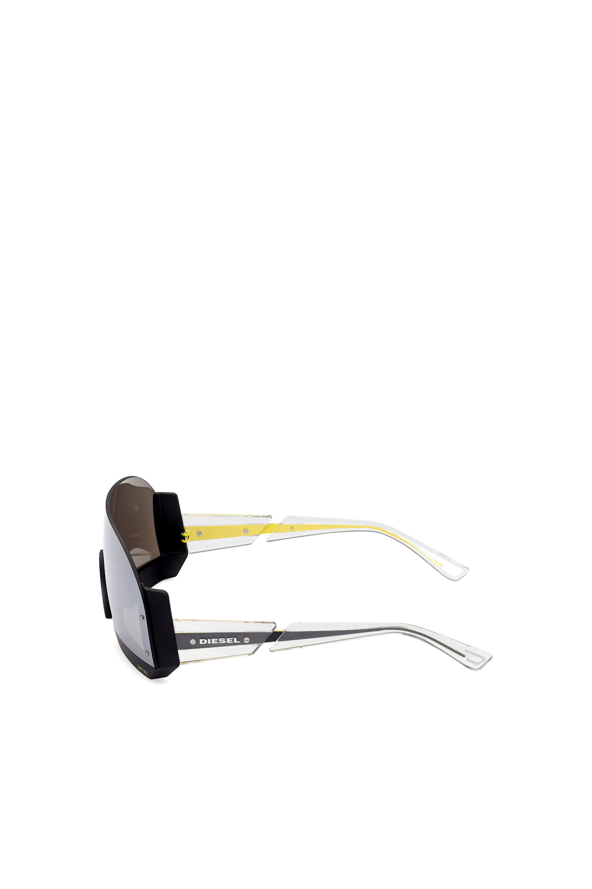 Diesel - DL0336, Male's Shield design with rimless injection-molded construction in ホワイト - 4