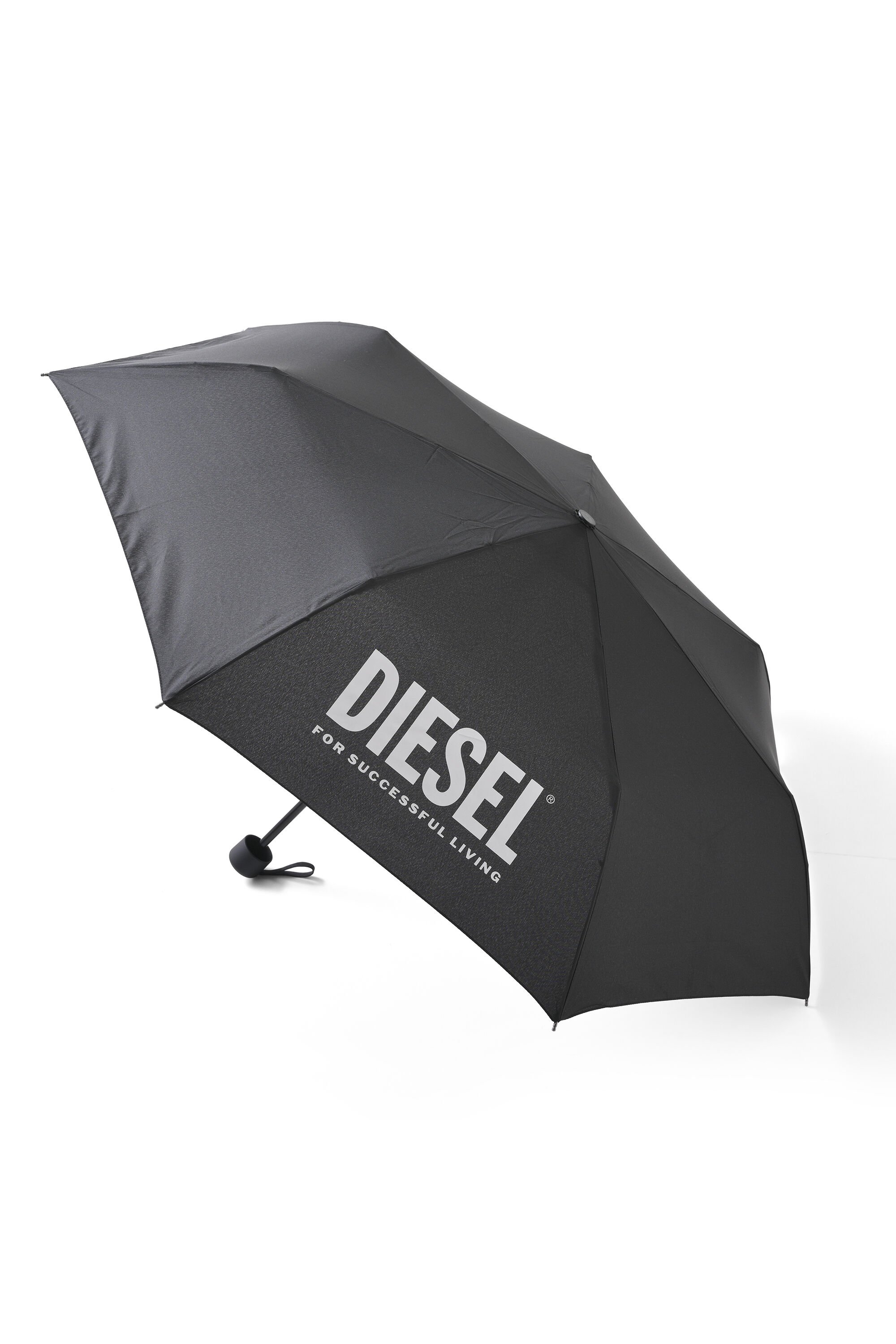 Diesel - PORTABLE UMBRELLA (BLACK), Unisex's PORTABLE UMBRELLA (BLACK) in ブラック - 1