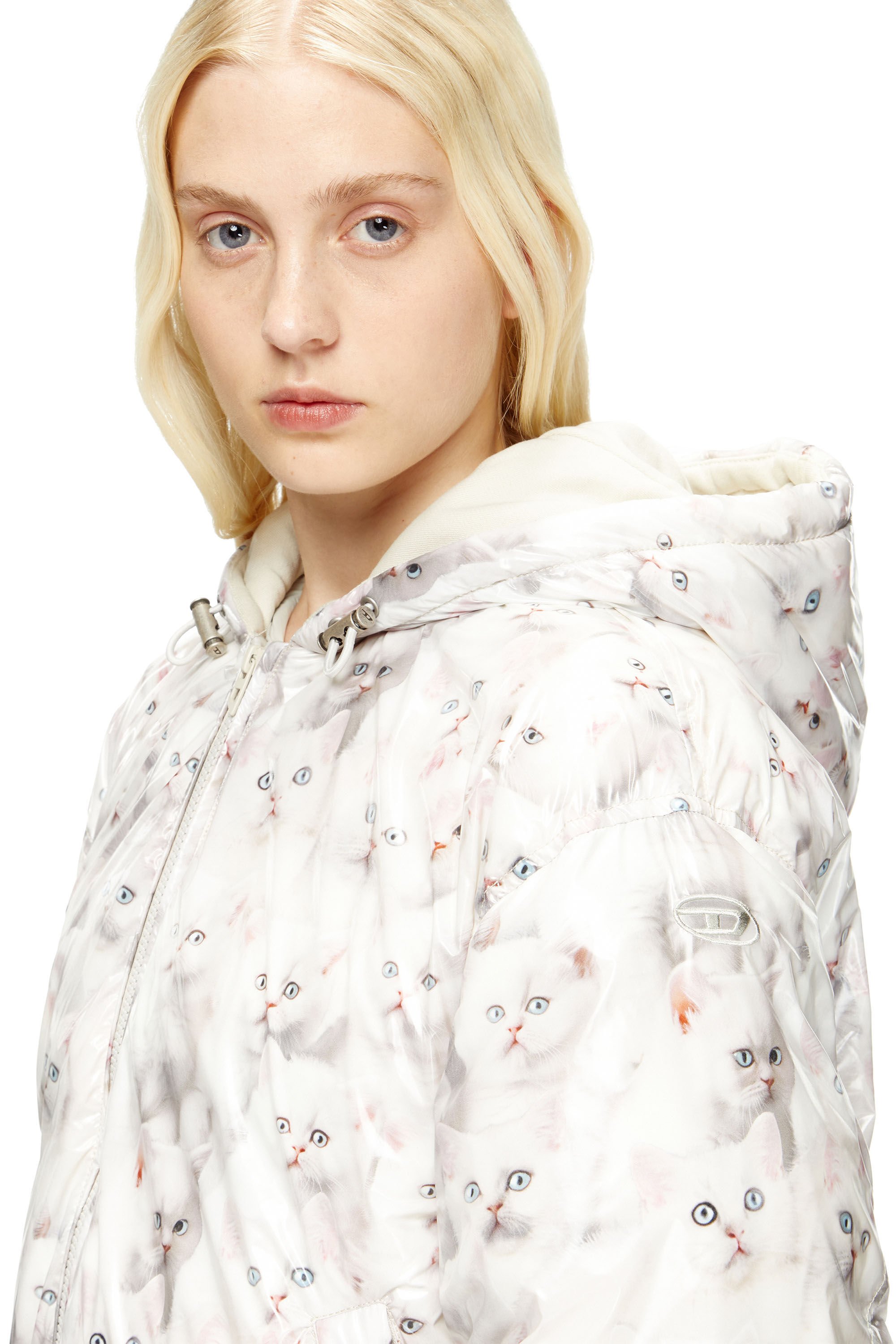 Diesel - W-INNER-R1, Female's パファージャケット in ホワイト - 4