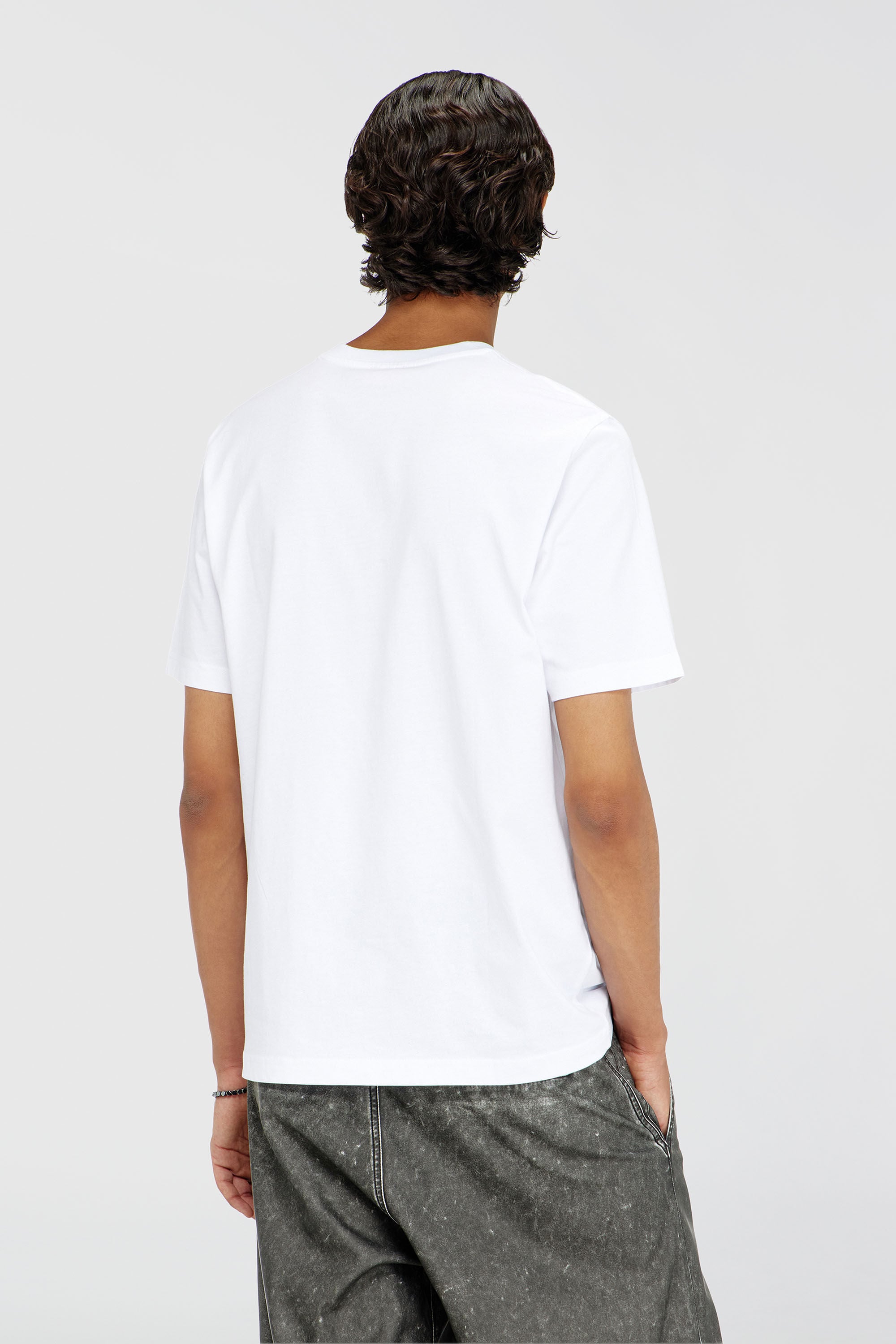 Diesel - T-ADJUST-AA6, Male's Tシャツ in ホワイト - 4